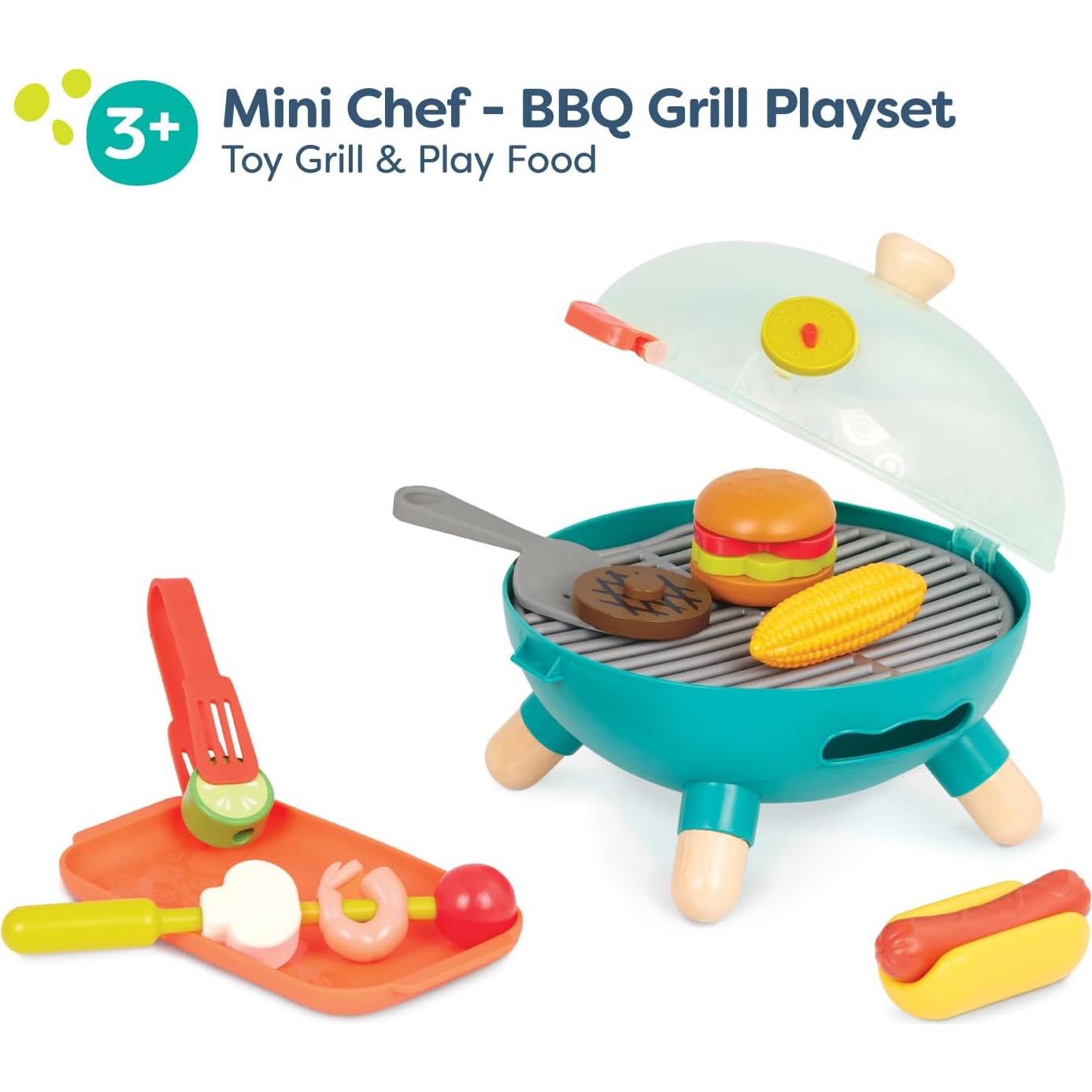 B. toys Mini Chef Parrilla BBQ Juguete 16 Piezas 3 Años+