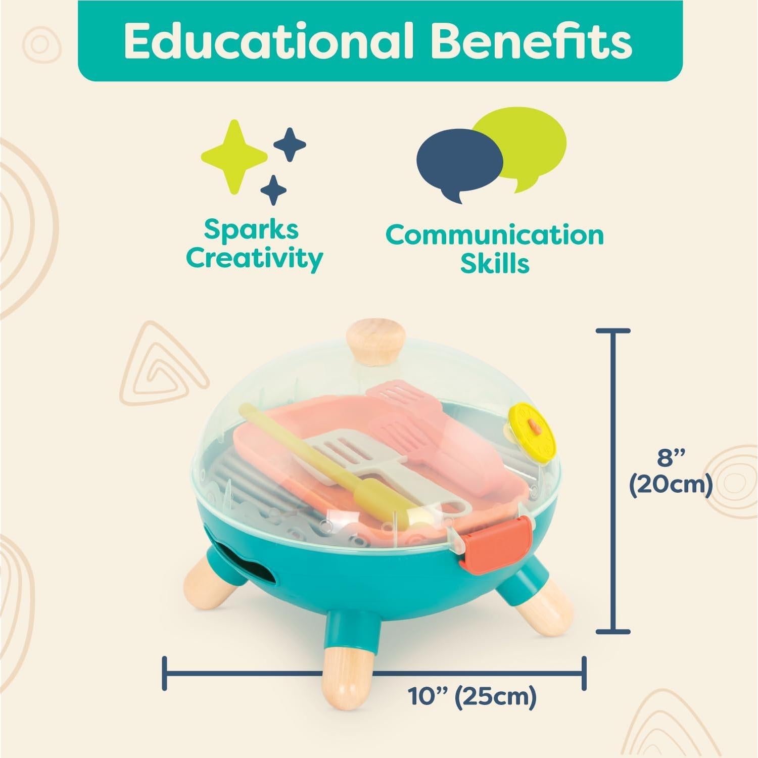 B. toys Mini Chef Parrilla BBQ Juguete 16 Piezas 3 Años+