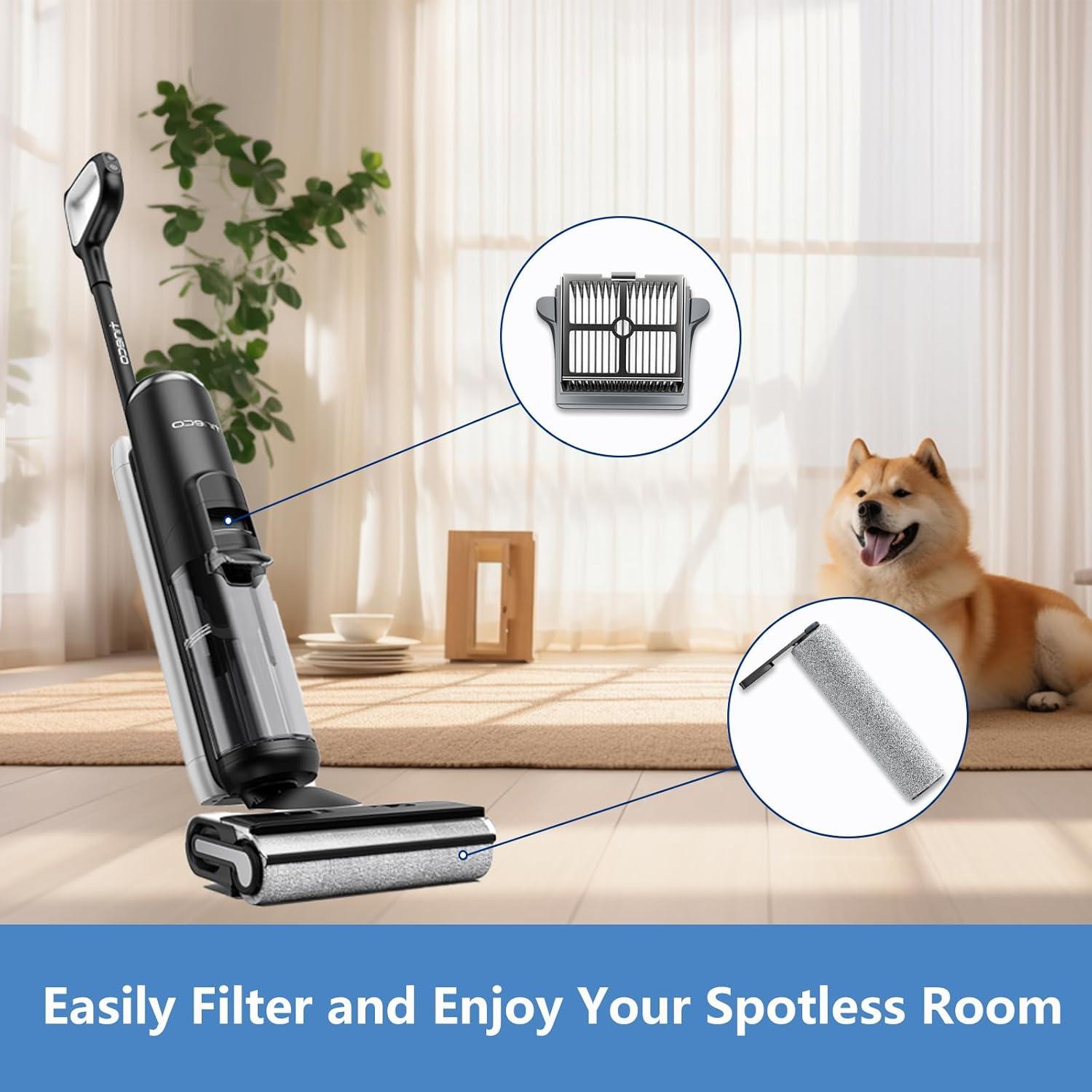 Rodillos y Filtros Reemplazo Tineco S5 - 1 Cepillo y 2 Filtros