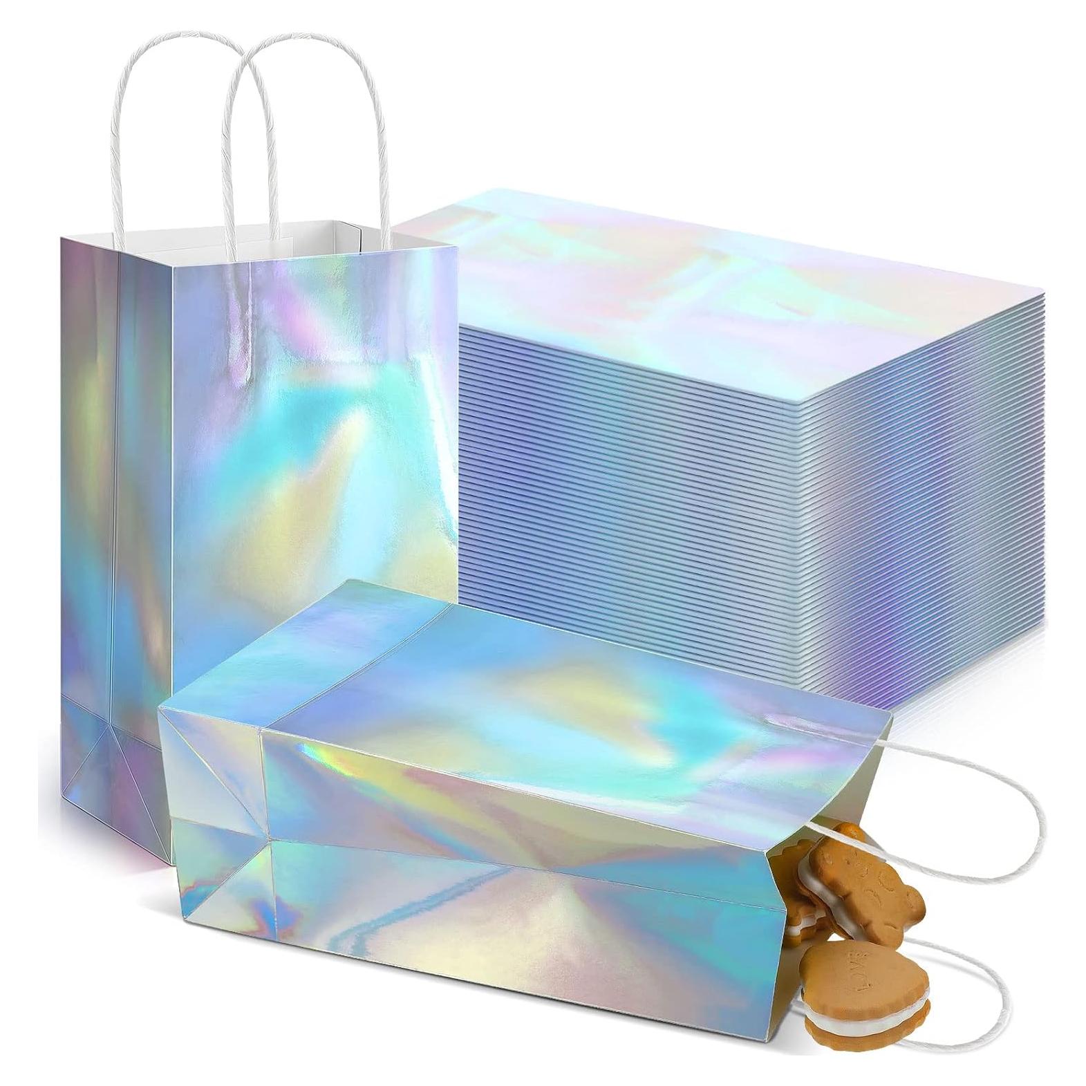 30 Bolsas de Regalo Iridiscentes Estune 21x12.7cm para Fiestas