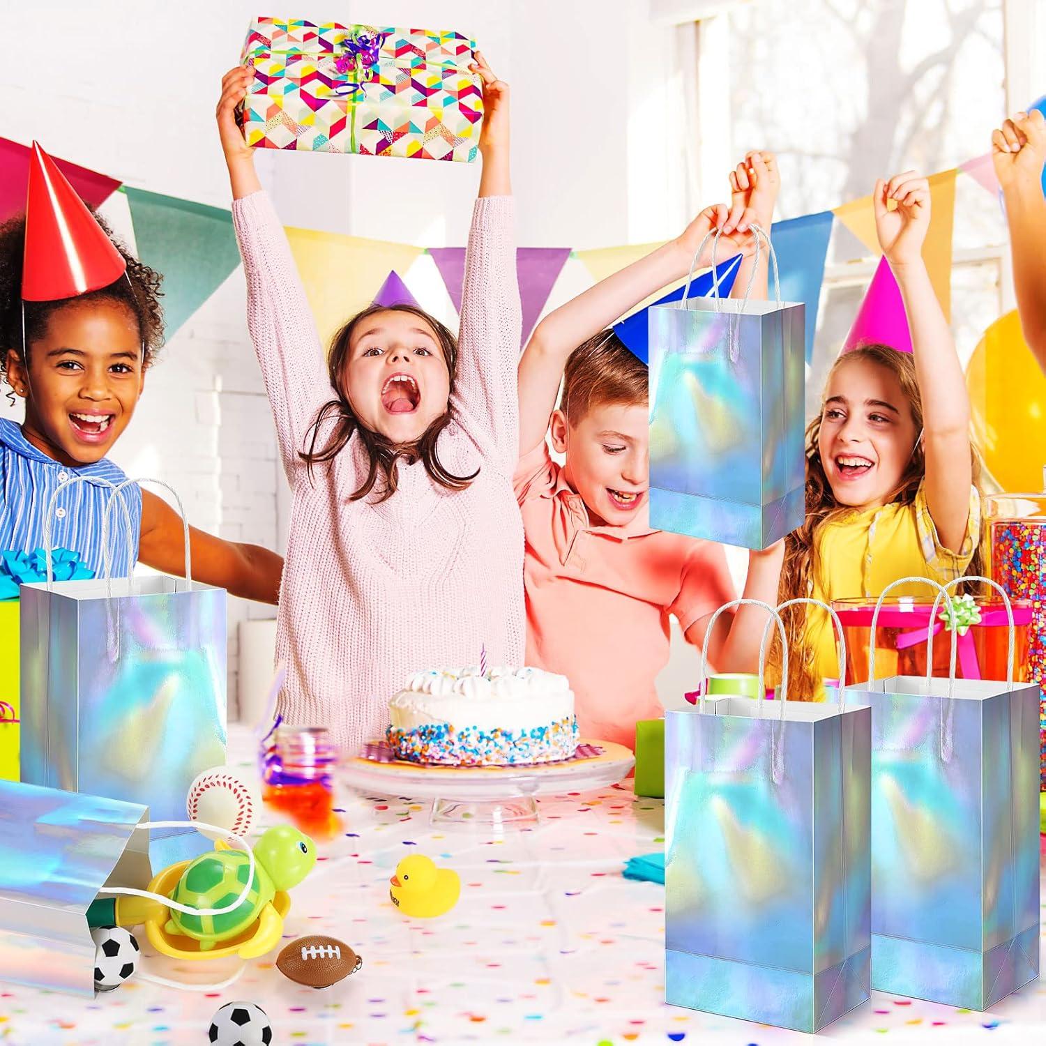 30 Bolsas de Regalo Iridiscentes Estune 21x12.7cm para Fiestas