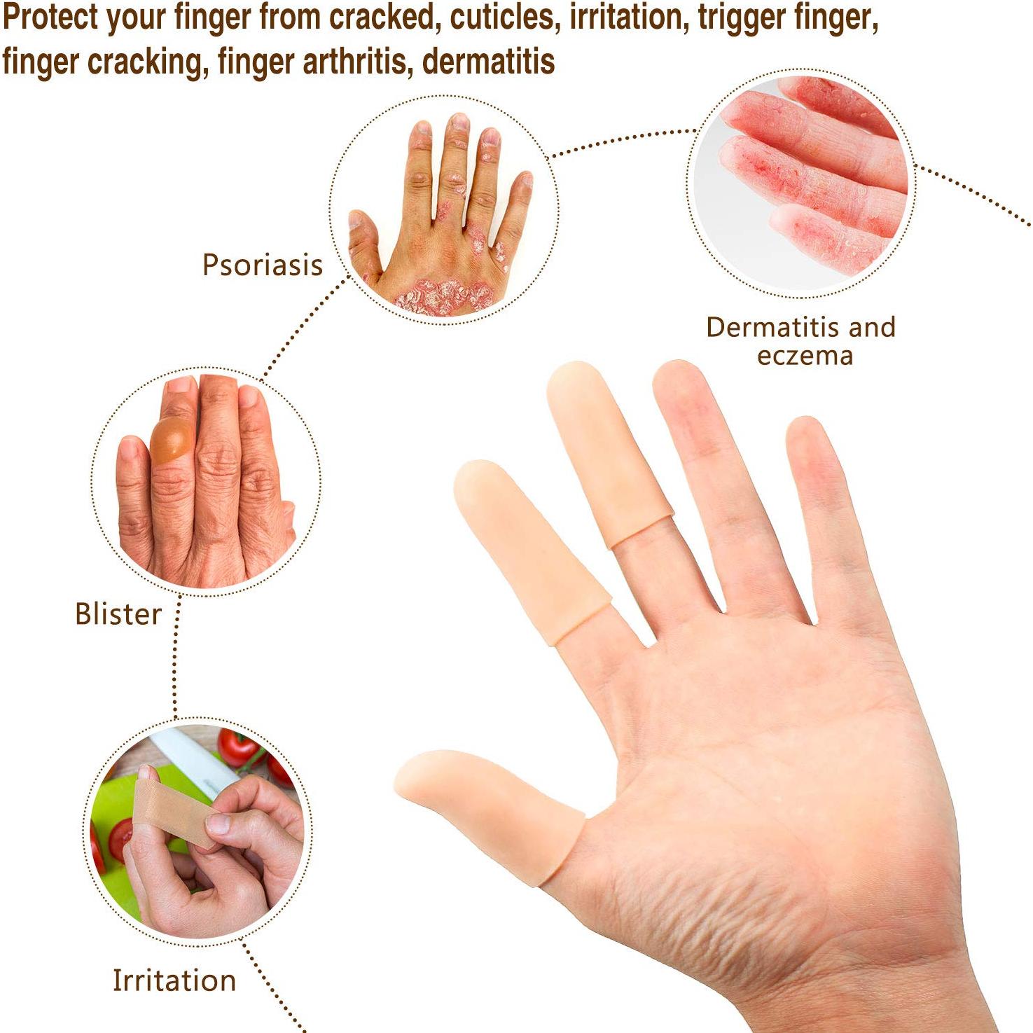 Protector de Dedos de Gel de Silicona Frienda 30 Piezas Albaricoque