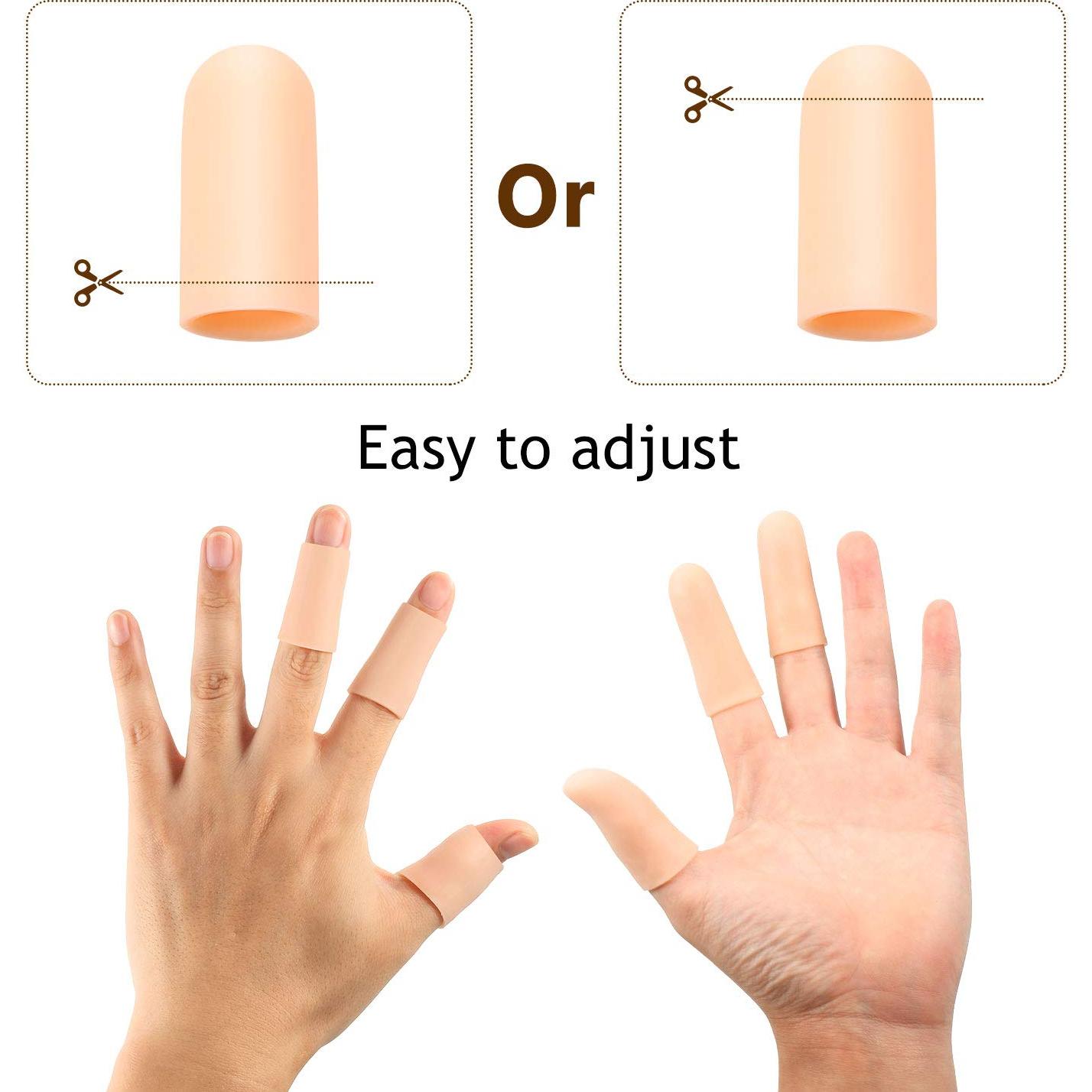 Protector de Dedos de Gel de Silicona Frienda 30 Piezas Albaricoque