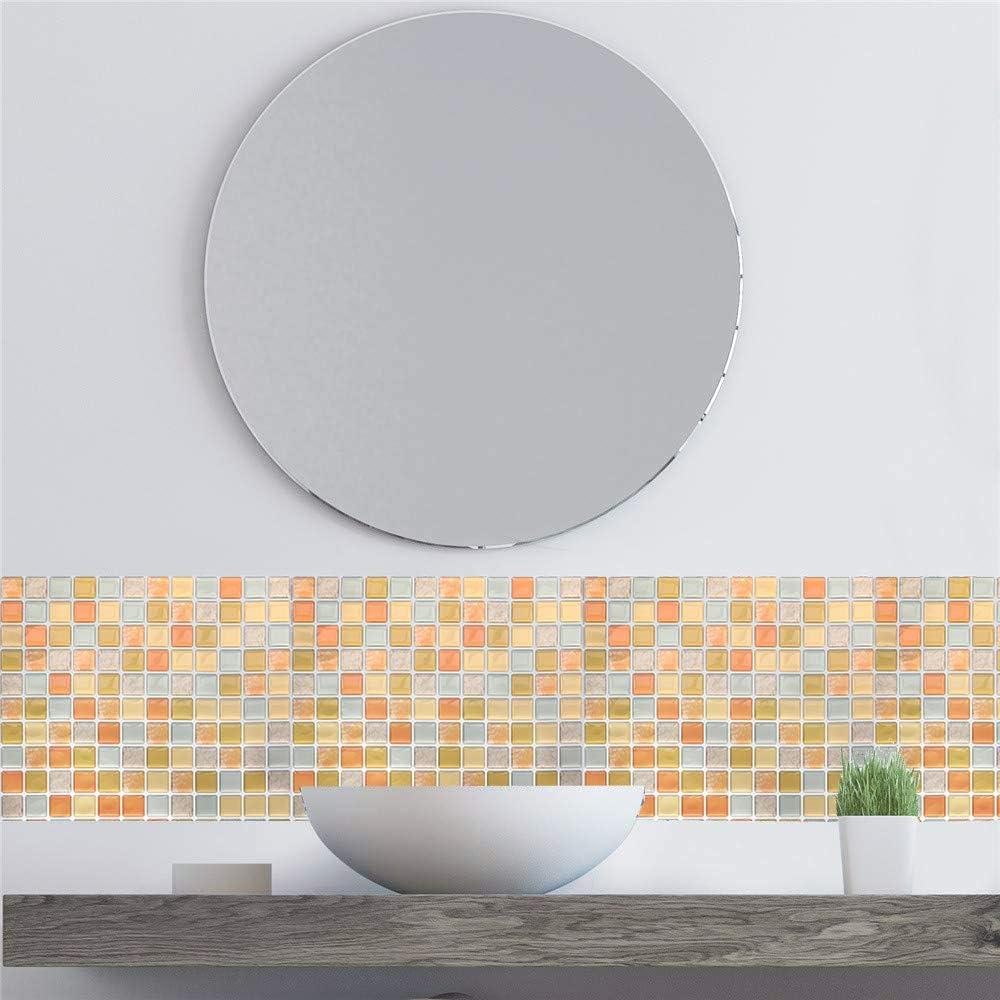 Azulejos Mosaico 3D Autoadhesivos Yoillione Amarillo 4 Hojas