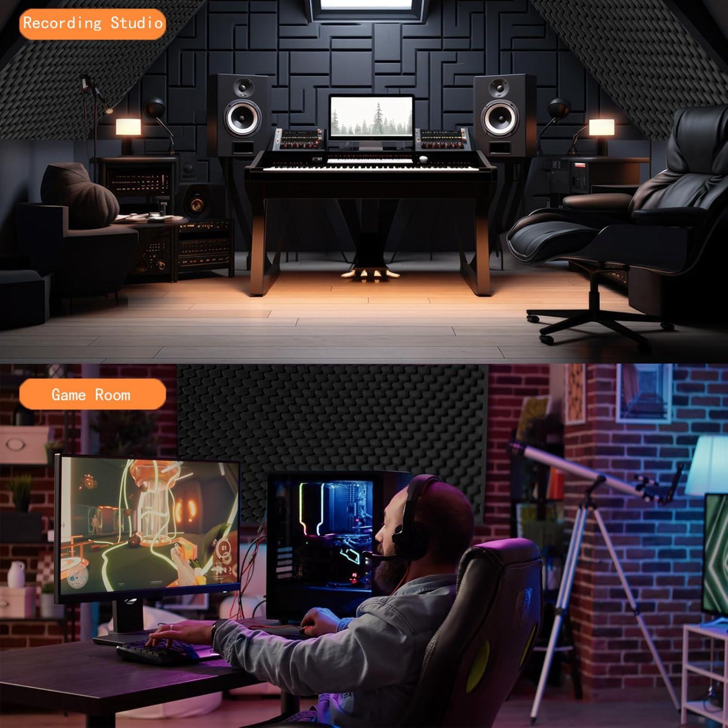 Panel Acústico EEKIYA 1 Pack 5.08 cm x 121.92 cm Negro