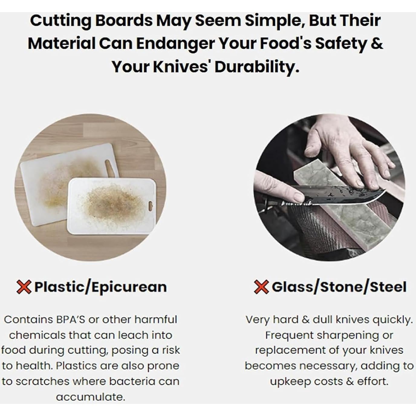 Tabla de Cortar de Titanio Boenim 30.7x22.9 cm Higiénica