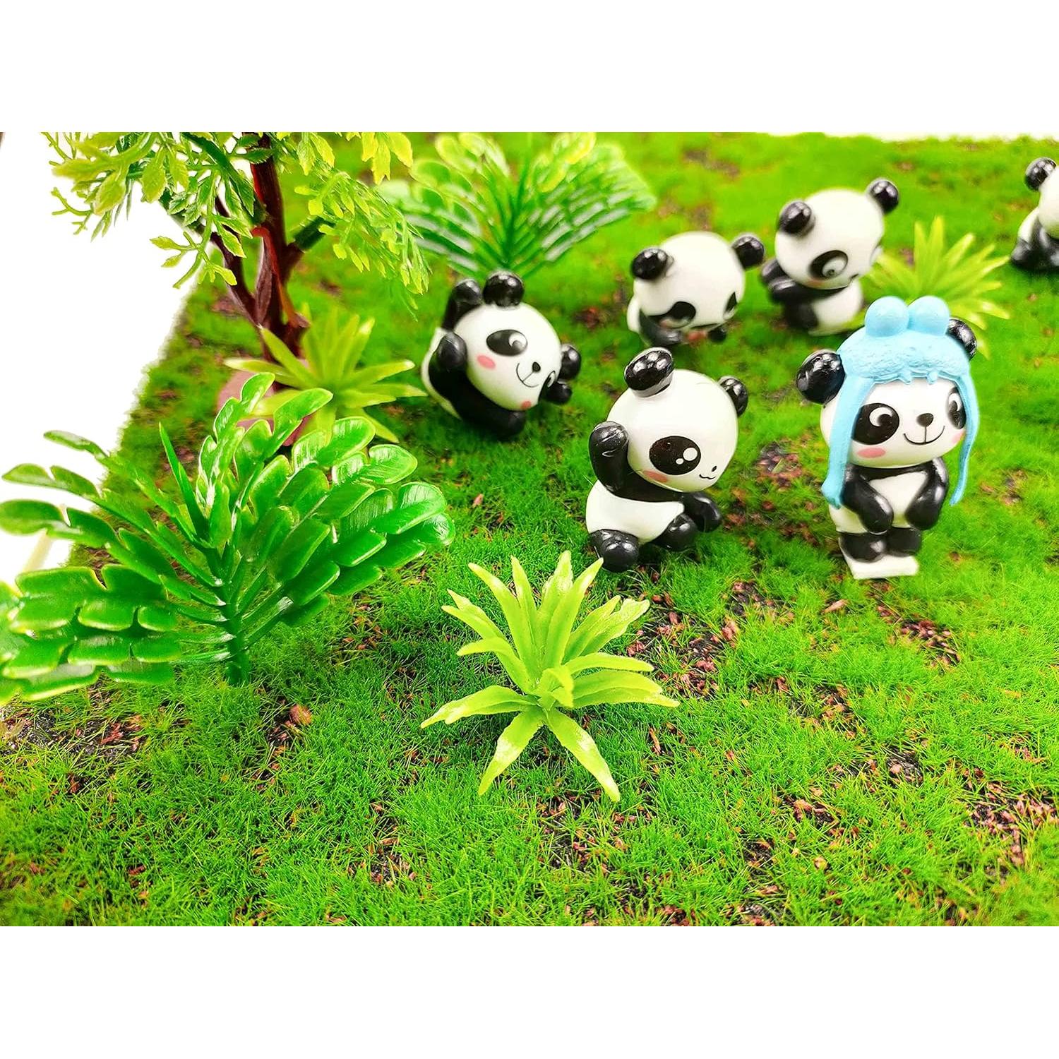 48 Piezas Adornos de Pastel Panda MYUE - Figuras y Plantas