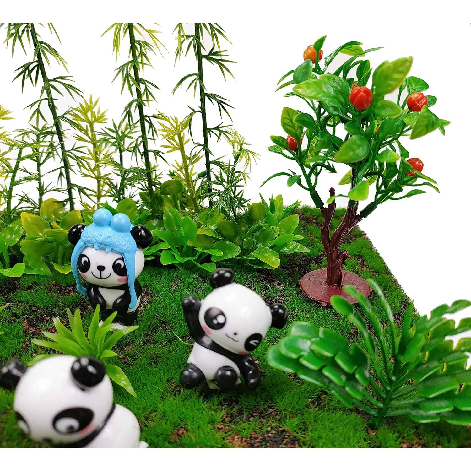 48 Piezas Adornos de Pastel Panda MYUE - Figuras y Plantas