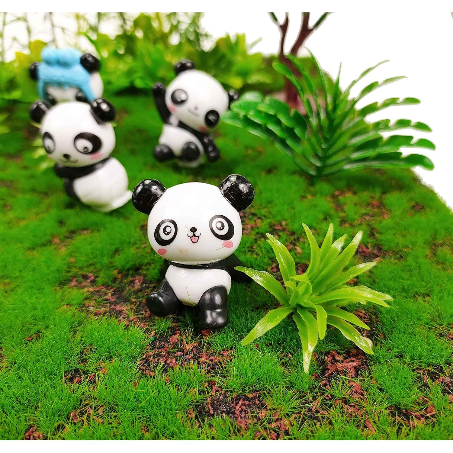 48 Piezas Adornos de Pastel Panda MYUE - Figuras y Plantas