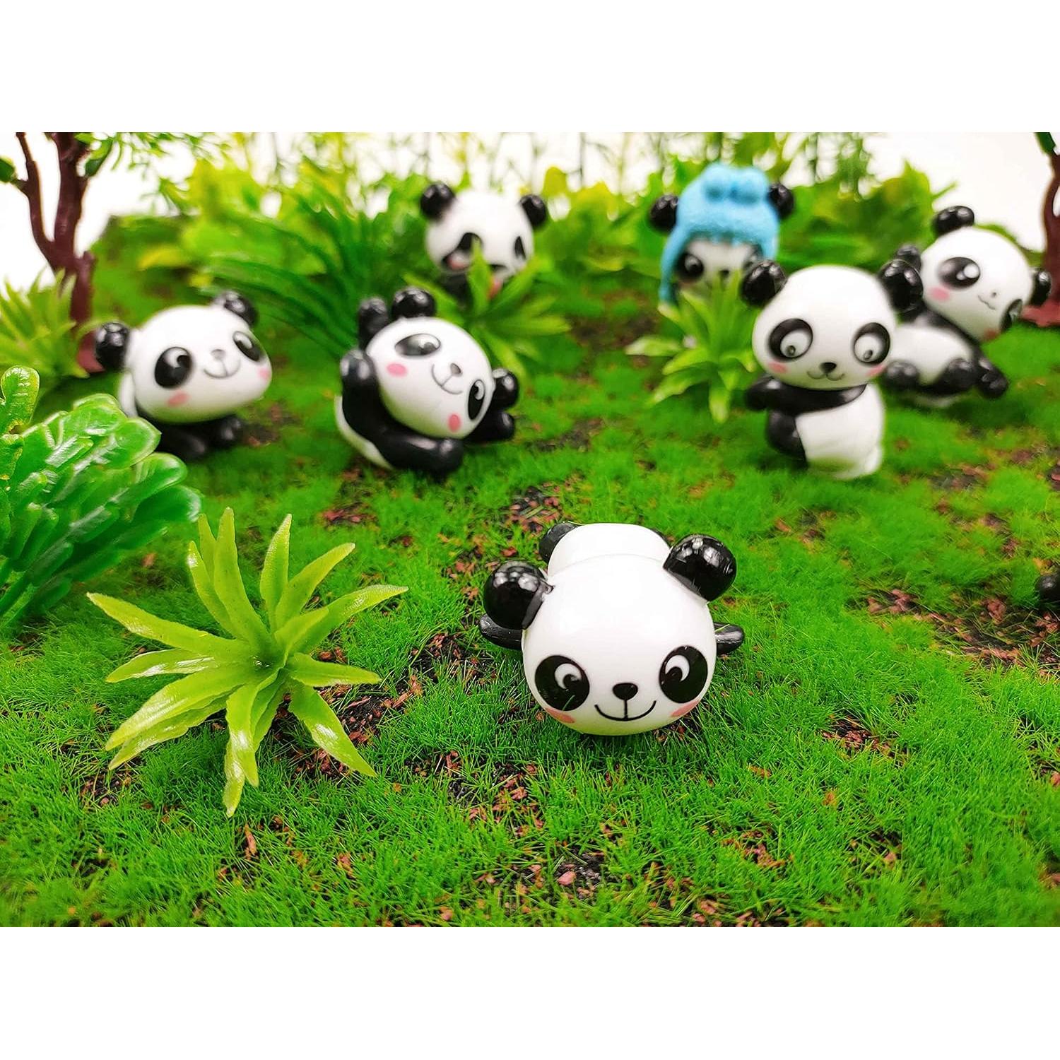 48 Piezas Adornos de Pastel Panda MYUE - Figuras y Plantas