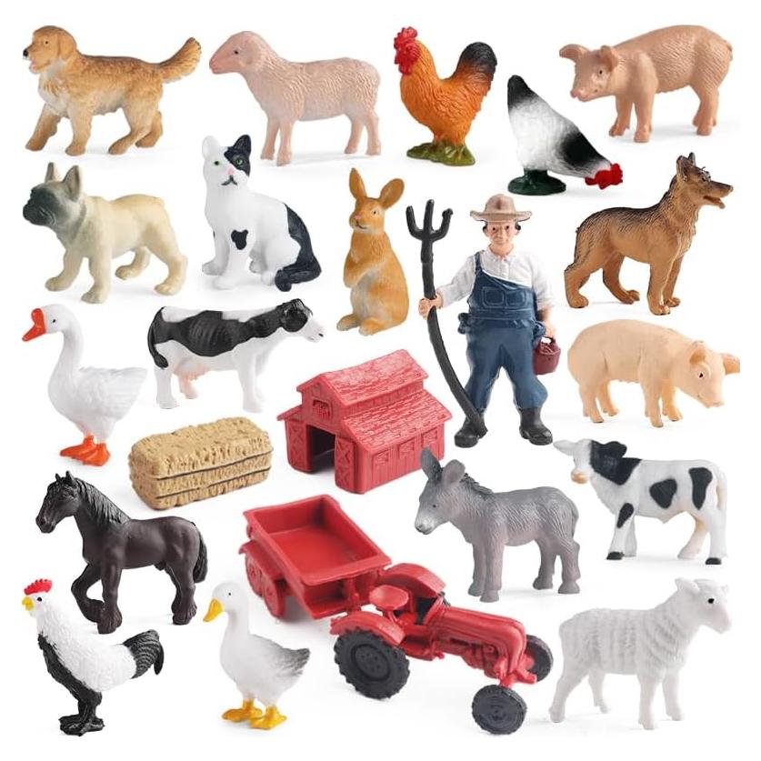 Set de Figuras de Animales de Granja EOIVSH 22 Piezas