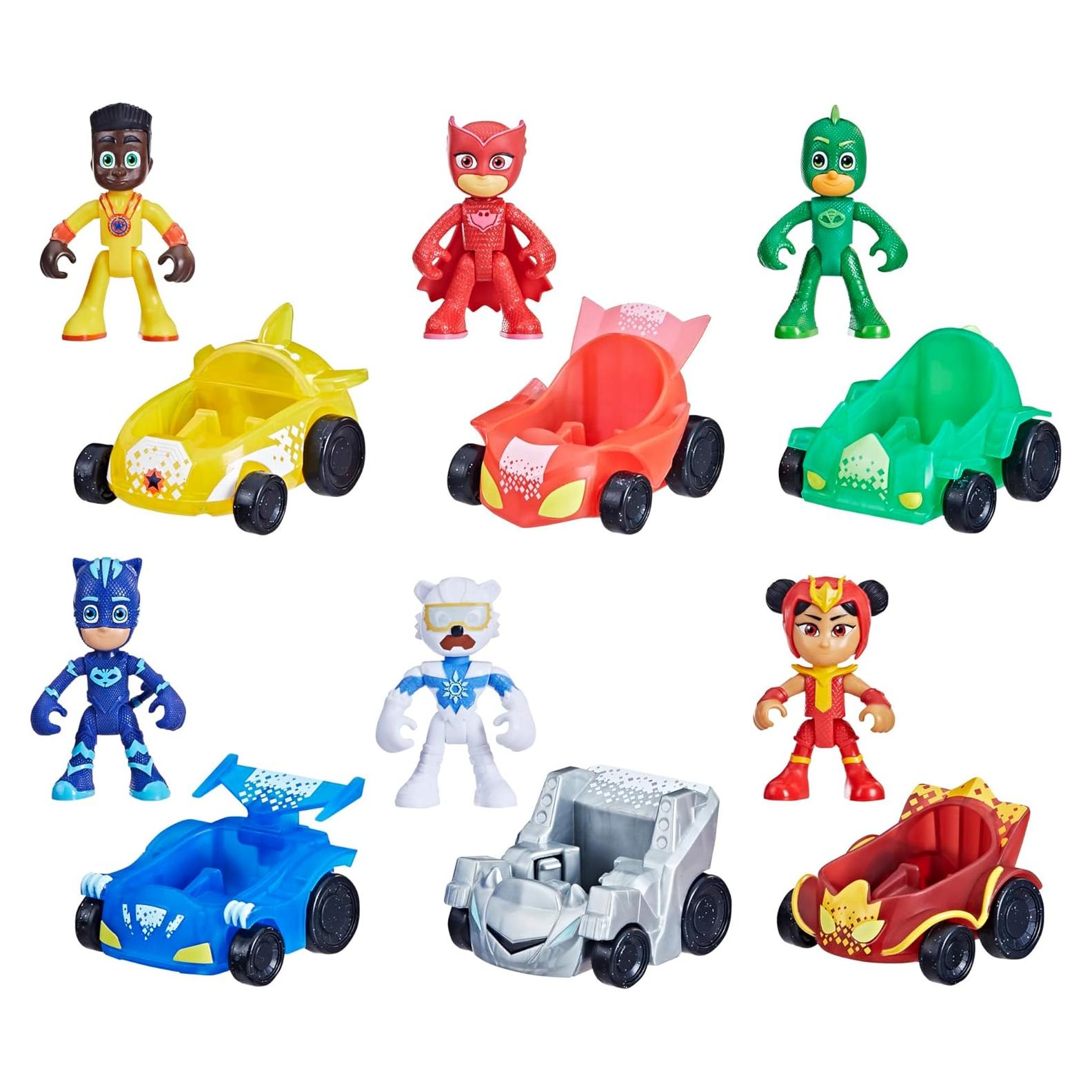 Colección PJ Masks 12 Piezas: 6 Figuras y 6 Vehículos