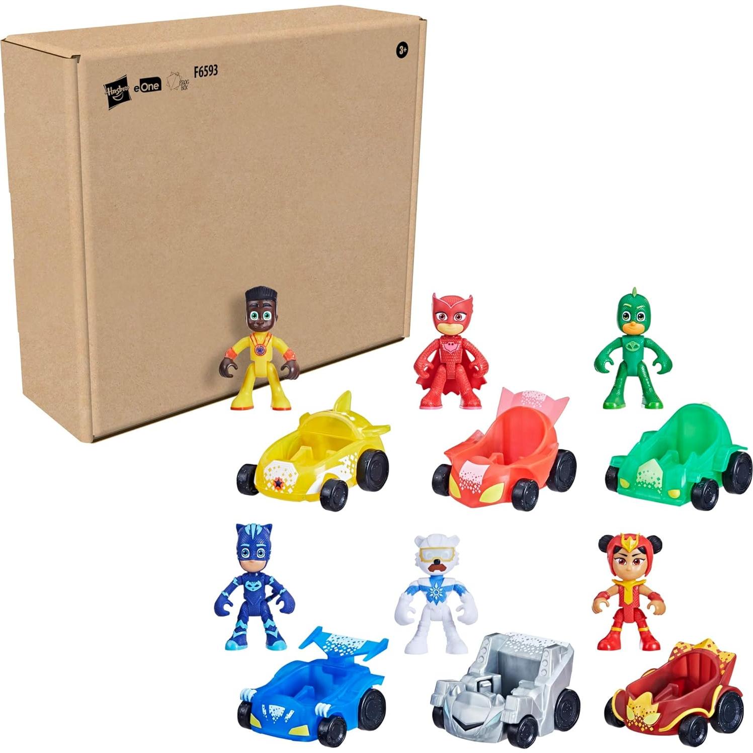 Colección PJ Masks 12 Piezas: 6 Figuras y 6 Vehículos