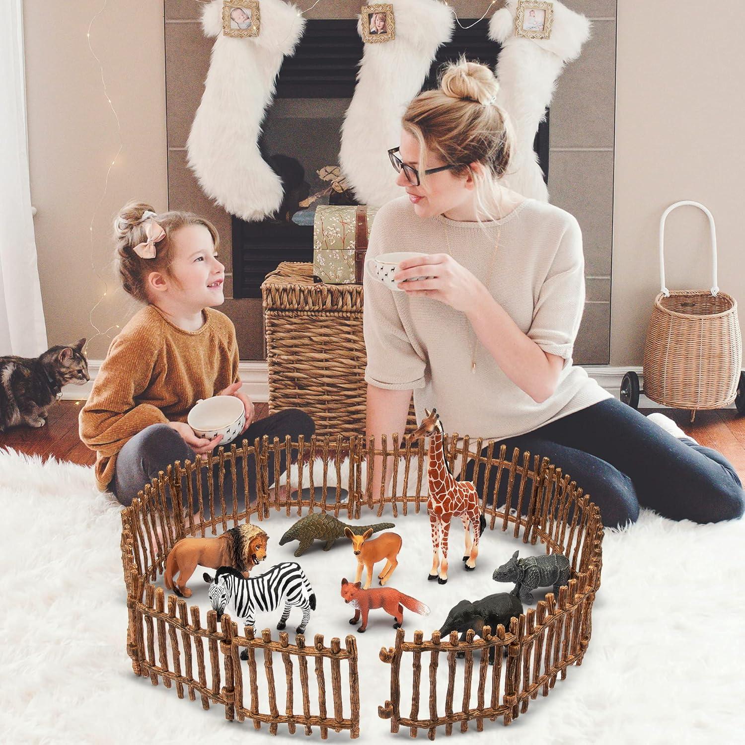 Valla de Juguete EYSCOTA 12 Piezas Accesorios para Caballos