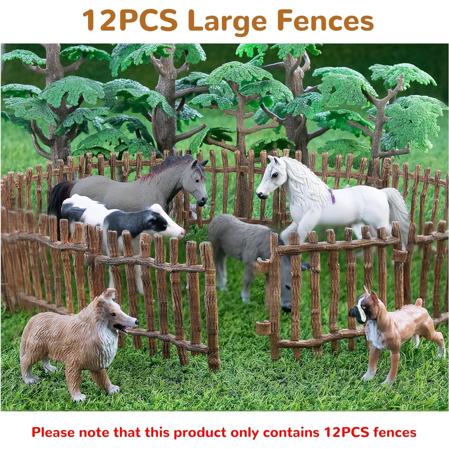 Valla de Juguete EYSCOTA 12 Piezas Accesorios para Caballos