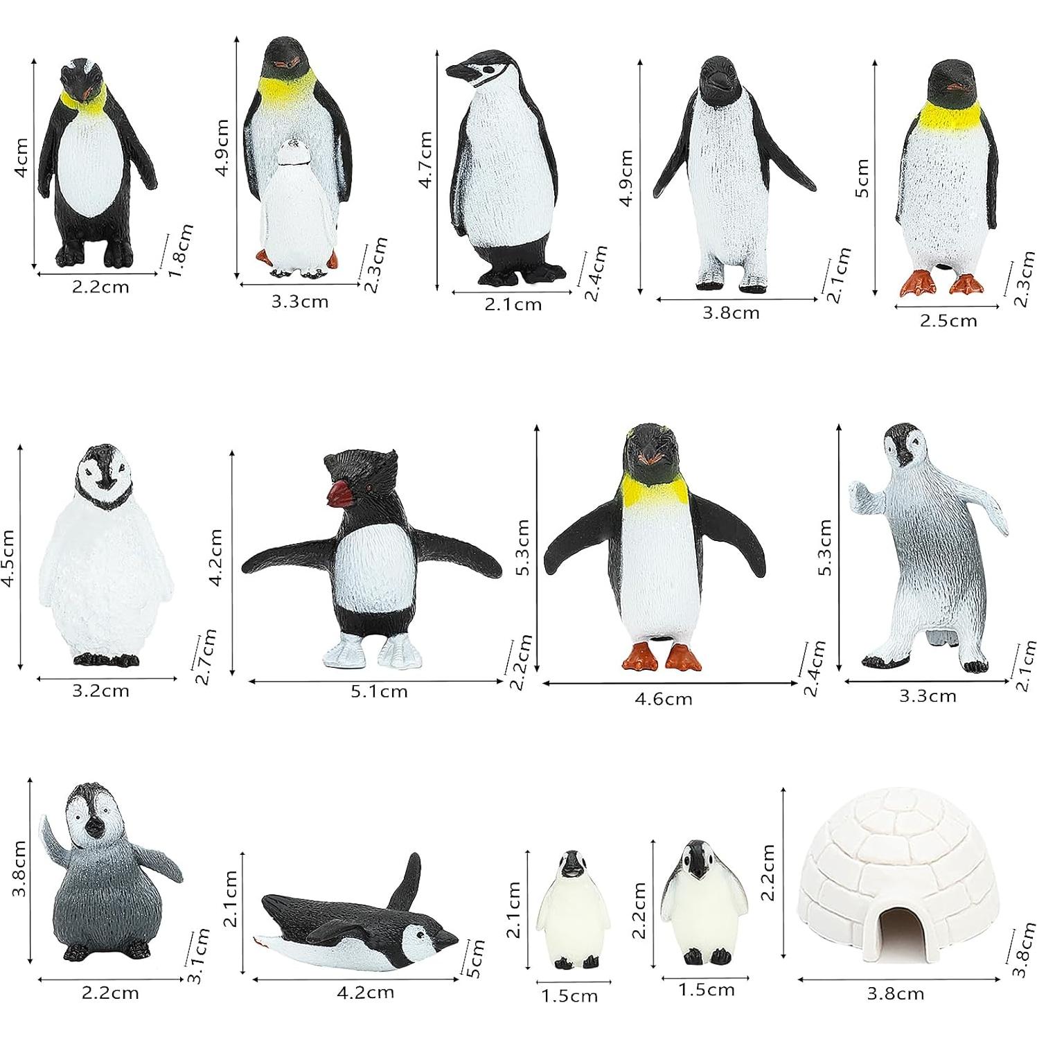 Juego de Figuras de Pingüinos ONSET 14 Piezas Juguete Realista