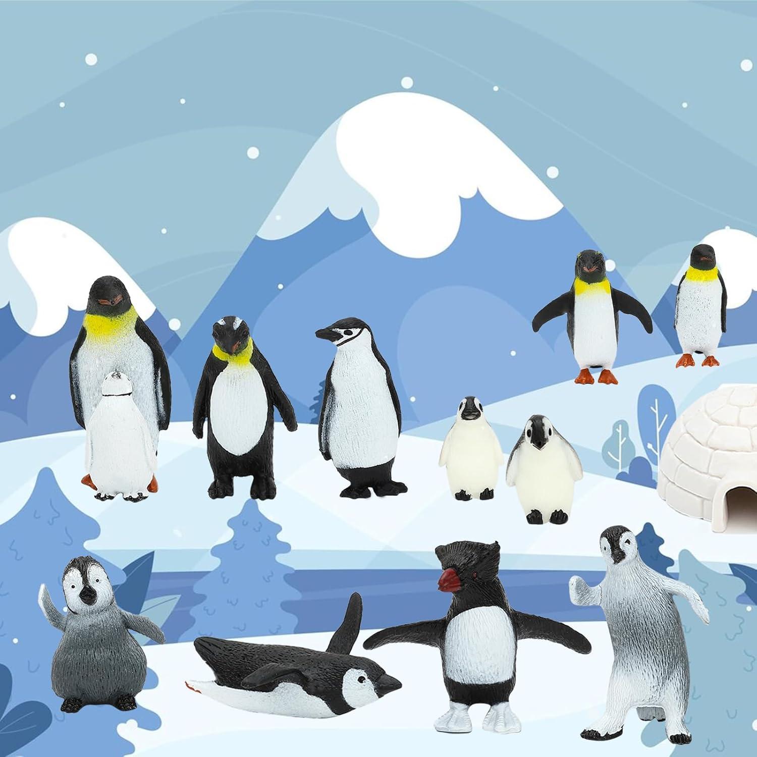 Juego de Figuras de Pingüinos ONSET 14 Piezas Juguete Realista