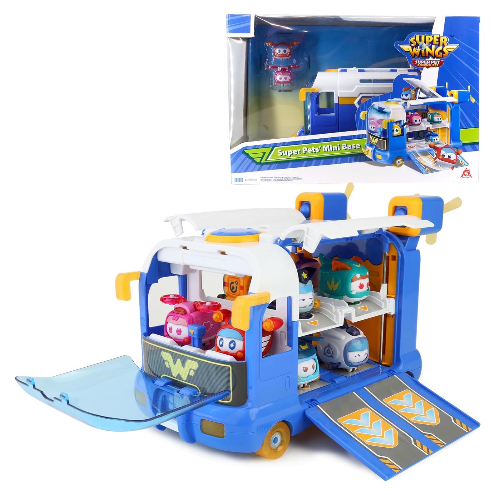 Mini Base Super Mascotas Super Wings + Jett y Dizzy