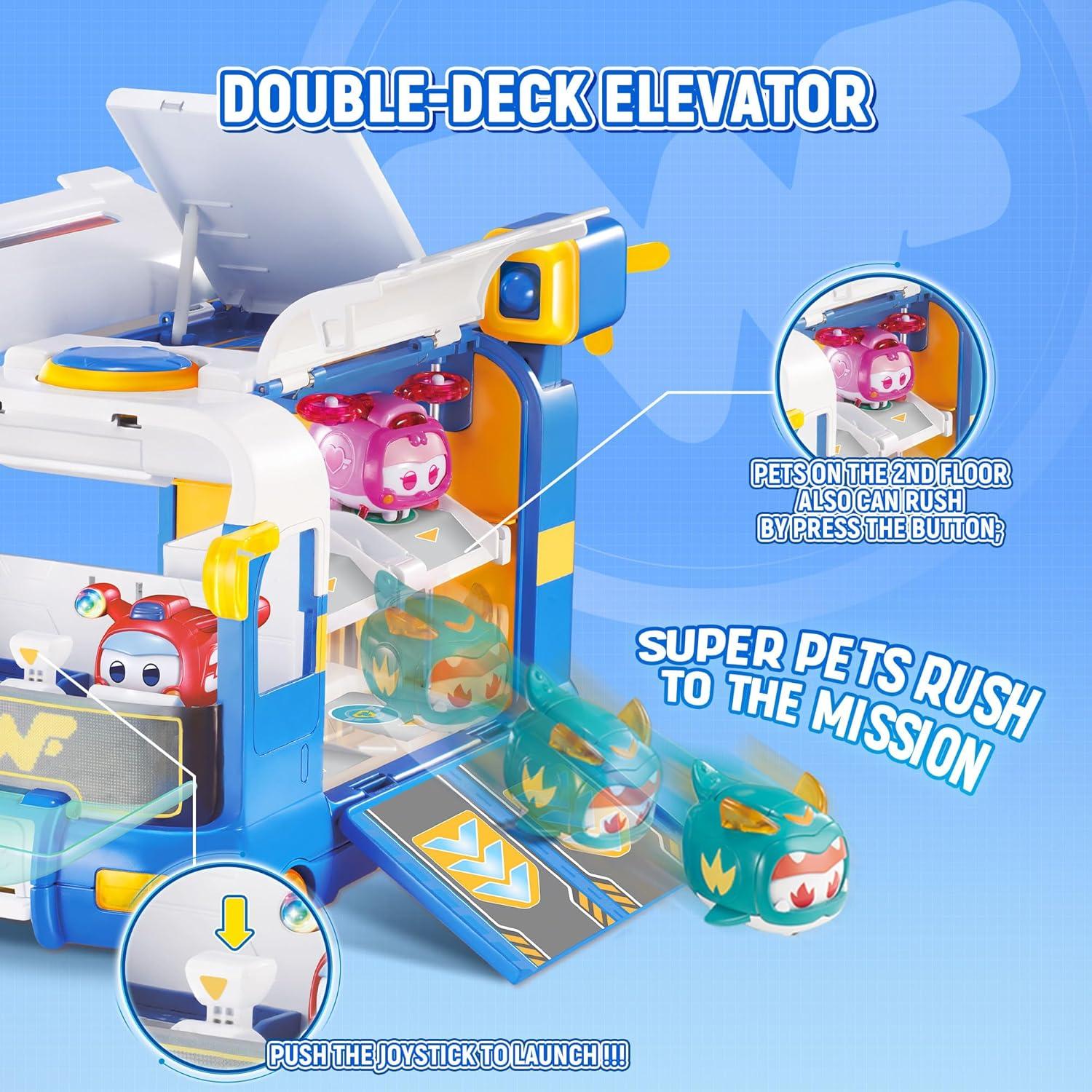 Mini Base Super Mascotas Super Wings + Jett y Dizzy