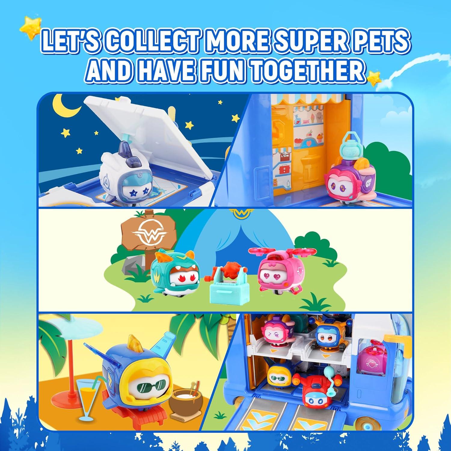 Mini Base Super Mascotas Super Wings + Jett y Dizzy