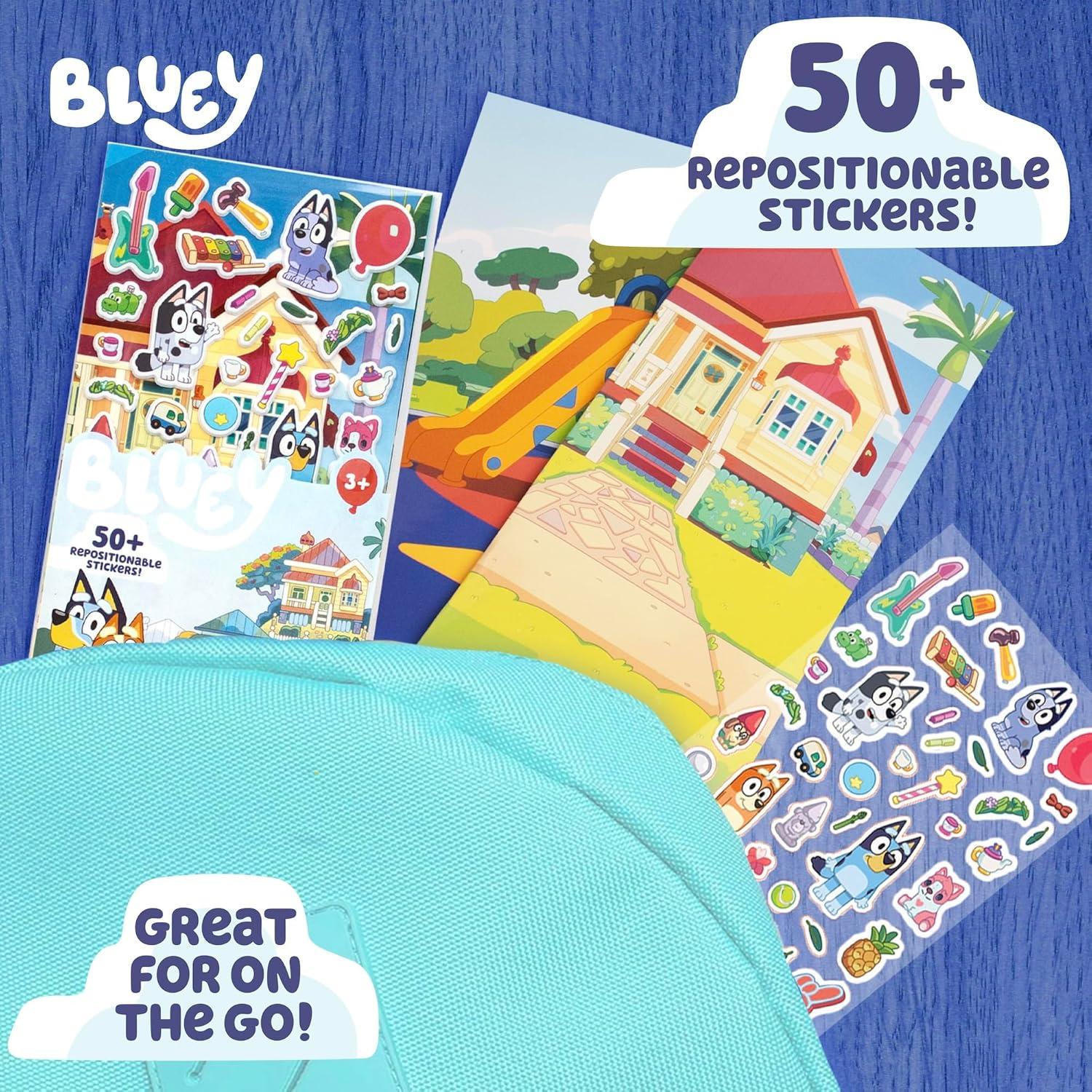 Juego de Stickers Mini Bluey - 6 Paquetes Reutilizables