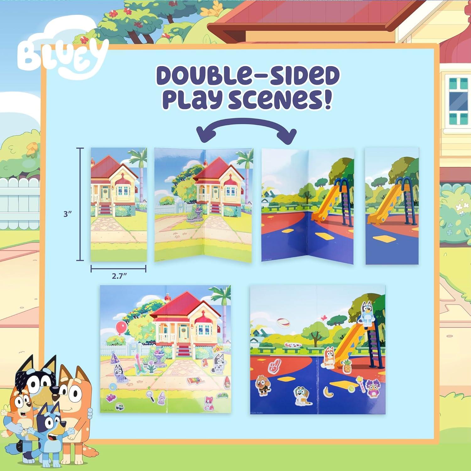 Juego de Stickers Mini Bluey - 6 Paquetes Reutilizables