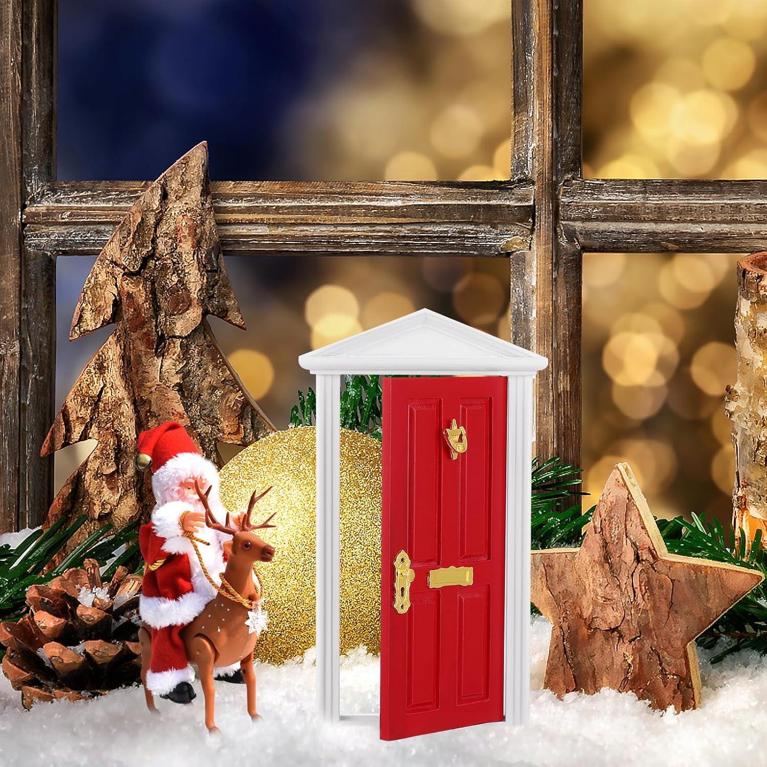 Mini Puerta de Hada Roja Yardwe 17.8x9 cm con Accesorios