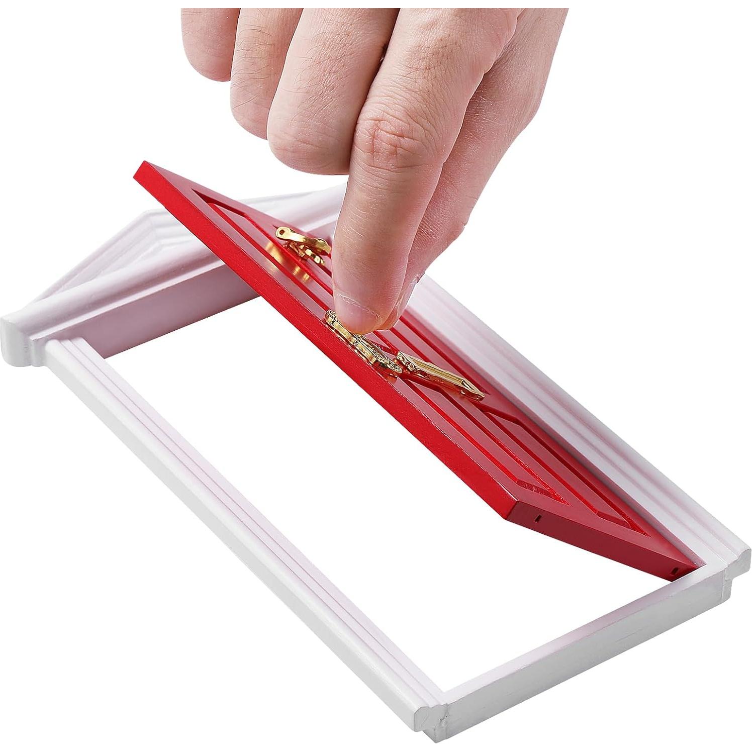 Mini Puerta de Hada Roja Yardwe 17.8x9 cm con Accesorios