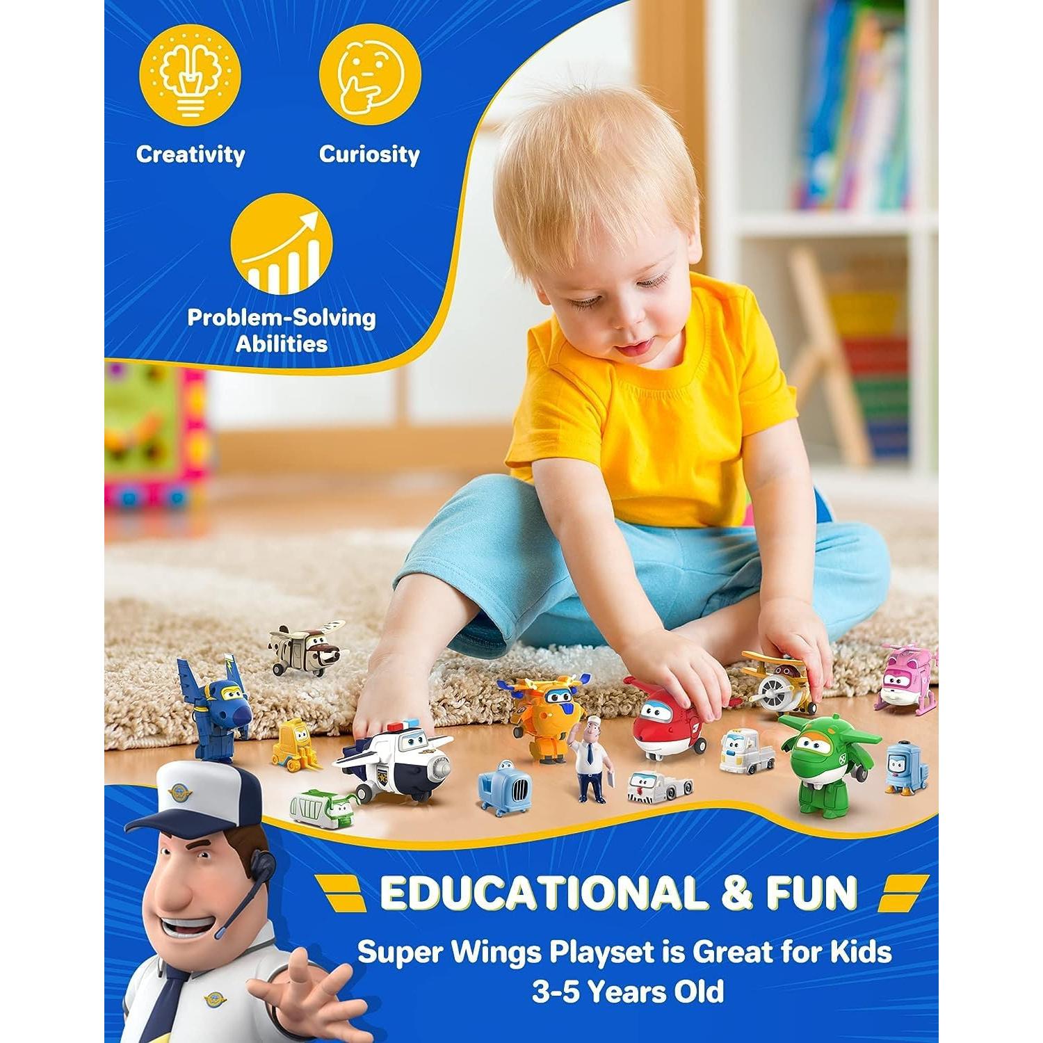 Juguetes Super Wings Auldey 15 Figuras Transformables 5 cm