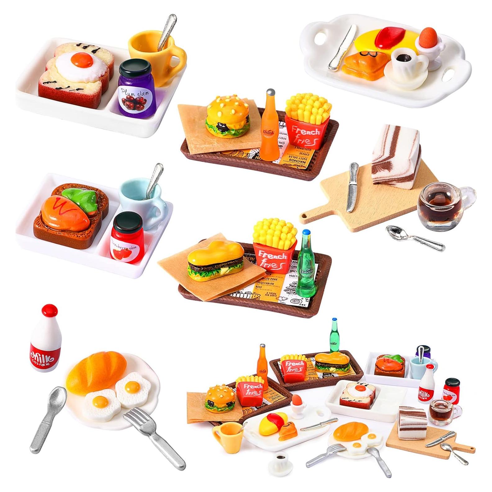 Set de Comida en Miniatura Civaner 38 Piezas para Muñecas
