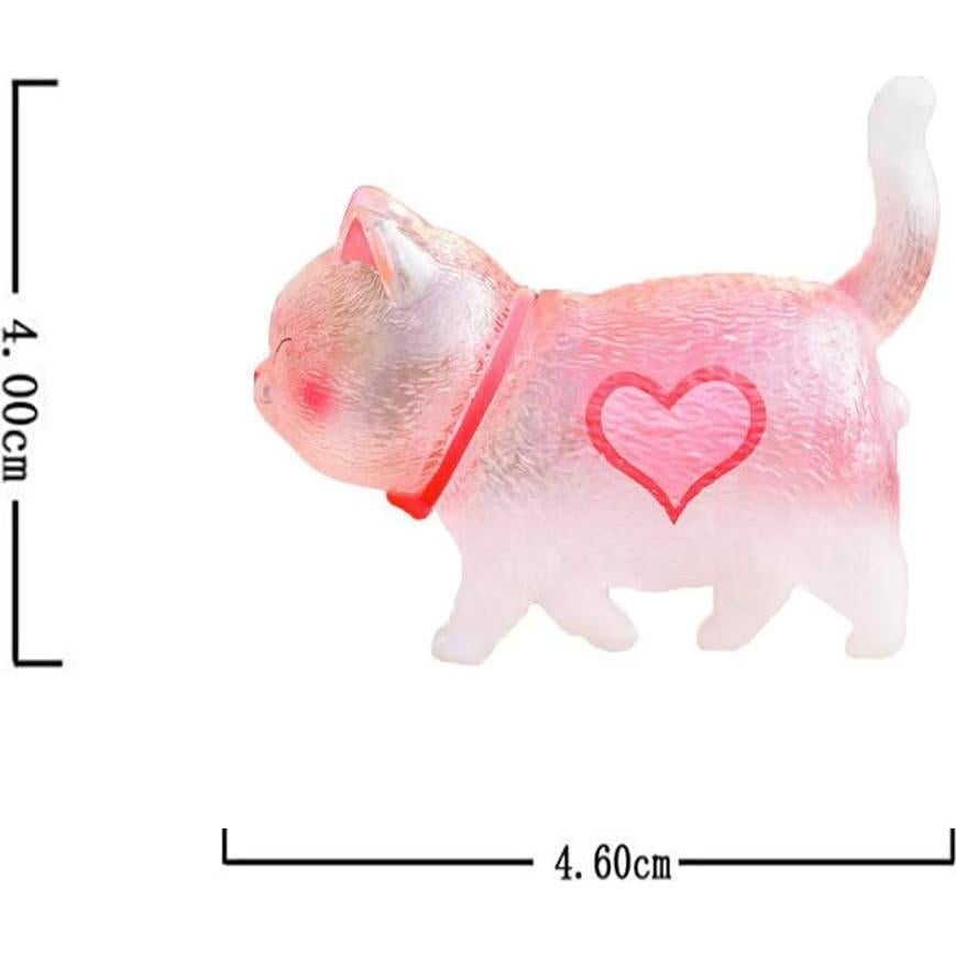 9 Figuras de Gato Miniatura Halloluck 4 cm Adorno Pastel