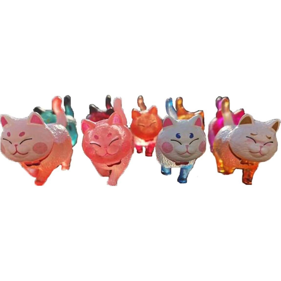 9 Figuras de Gato Miniatura Halloluck 4 cm Adorno Pastel