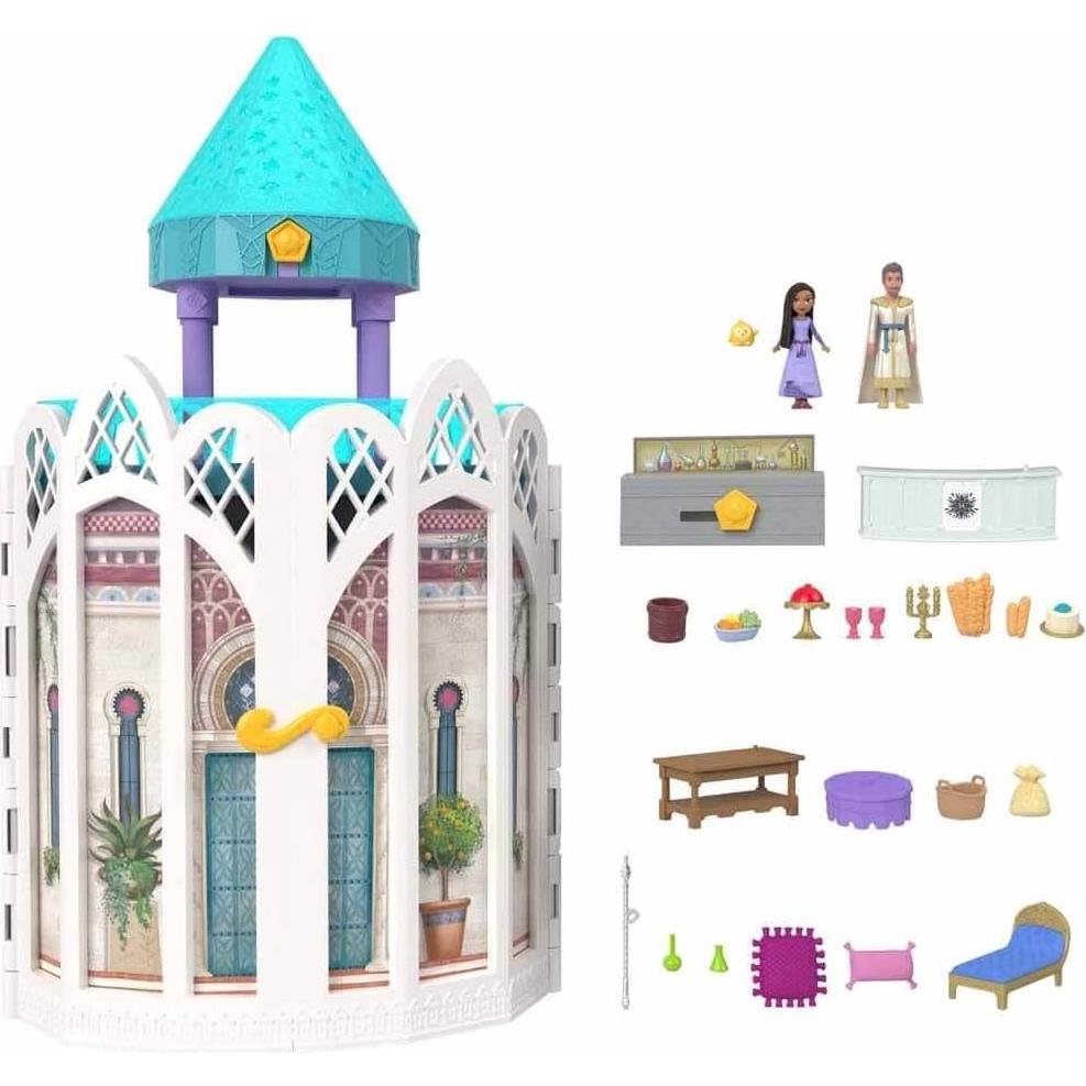 Casa de Muñecas Castillo Rosas Mattel Disney Wish 20 Accesorios