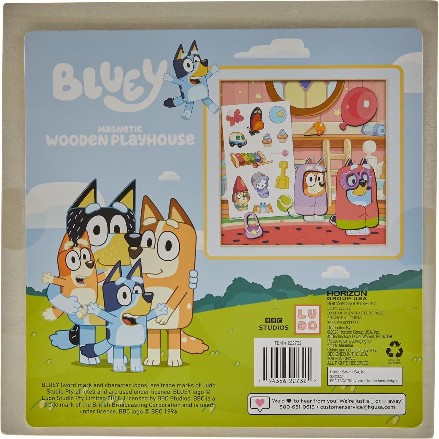 Casa de Juguete Magnética Bluey - 18 Piezas de Madera