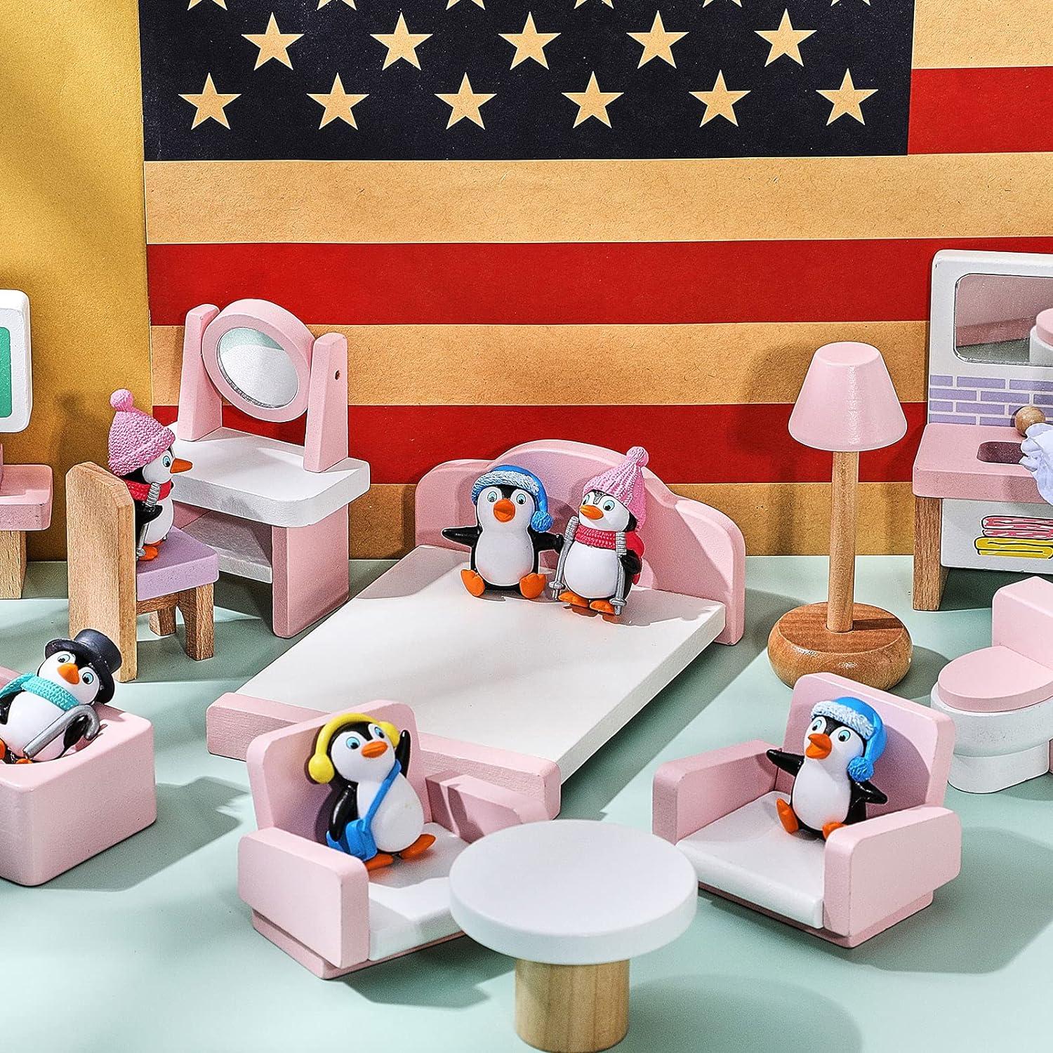 Set de 16 Figuras de Pingüinos Lindos Zhanmai Decoración