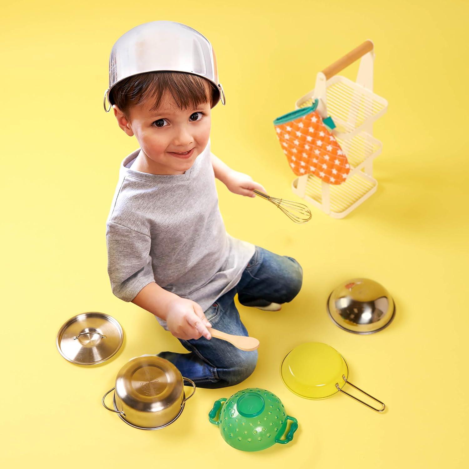B. toys Mini Chef Juego de Olla y Sartén 9 Pzs 3 Años+