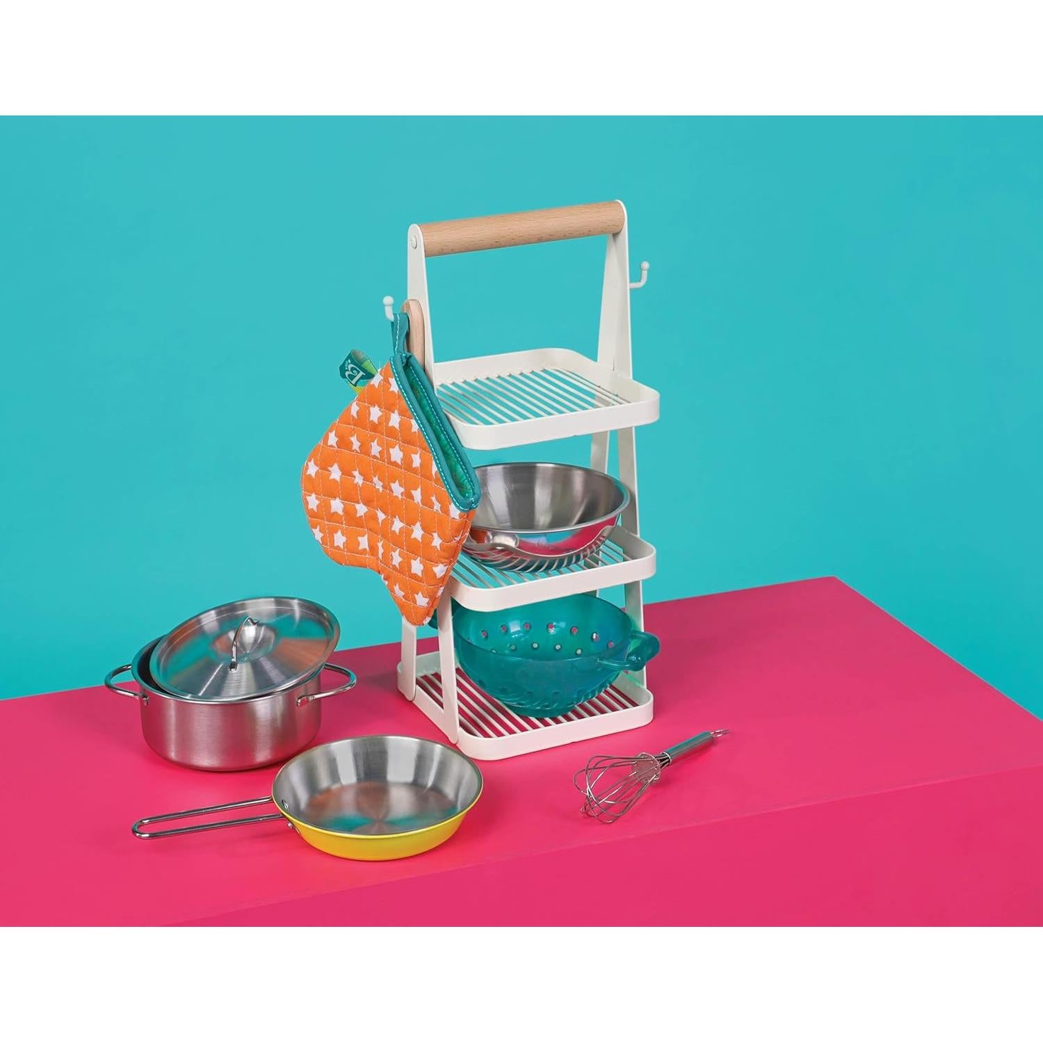 B. toys Mini Chef Juego de Olla y Sartén 9 Pzs 3 Años+