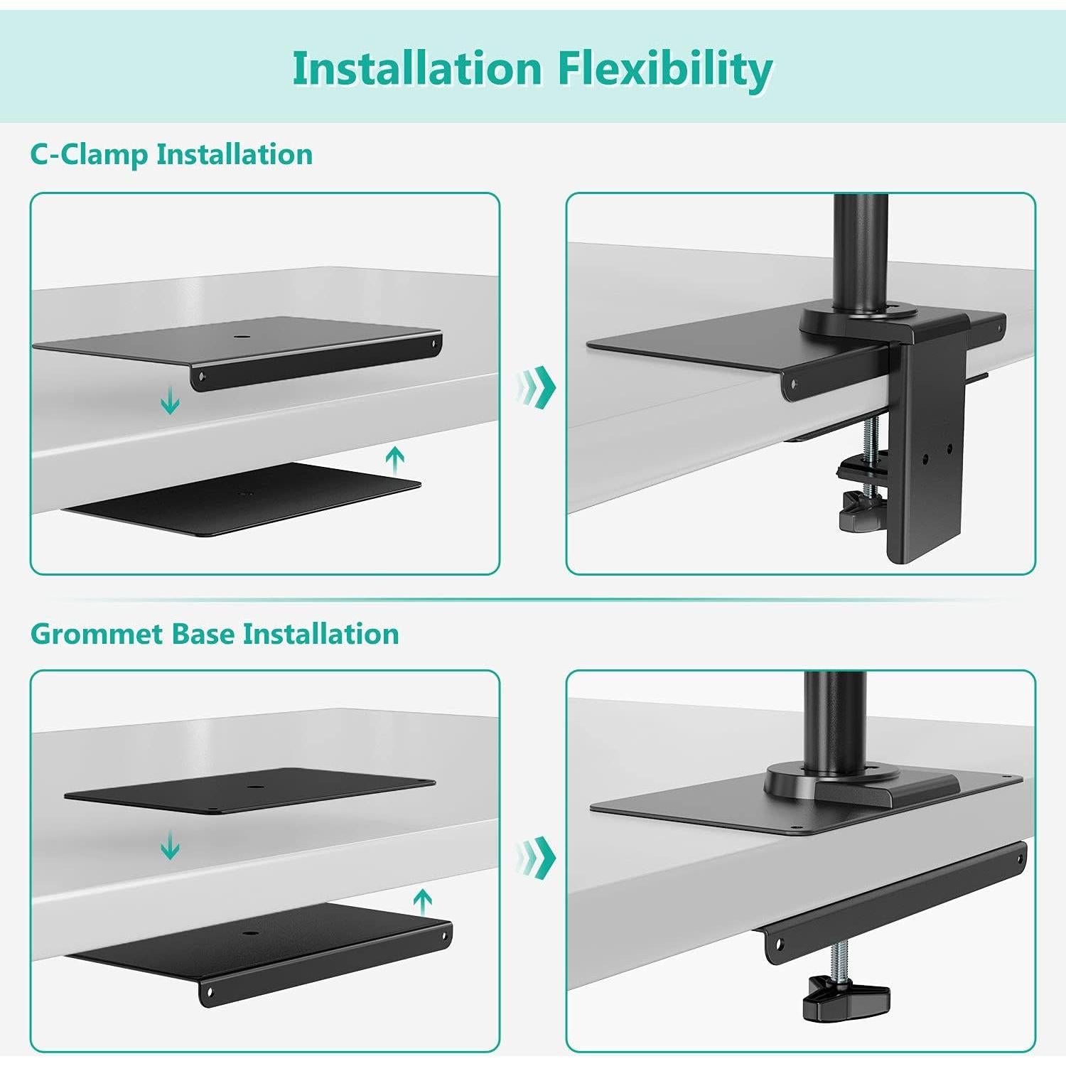 Placa de Refuerzo WALI CGRP-B para Montaje de Monitor Negro