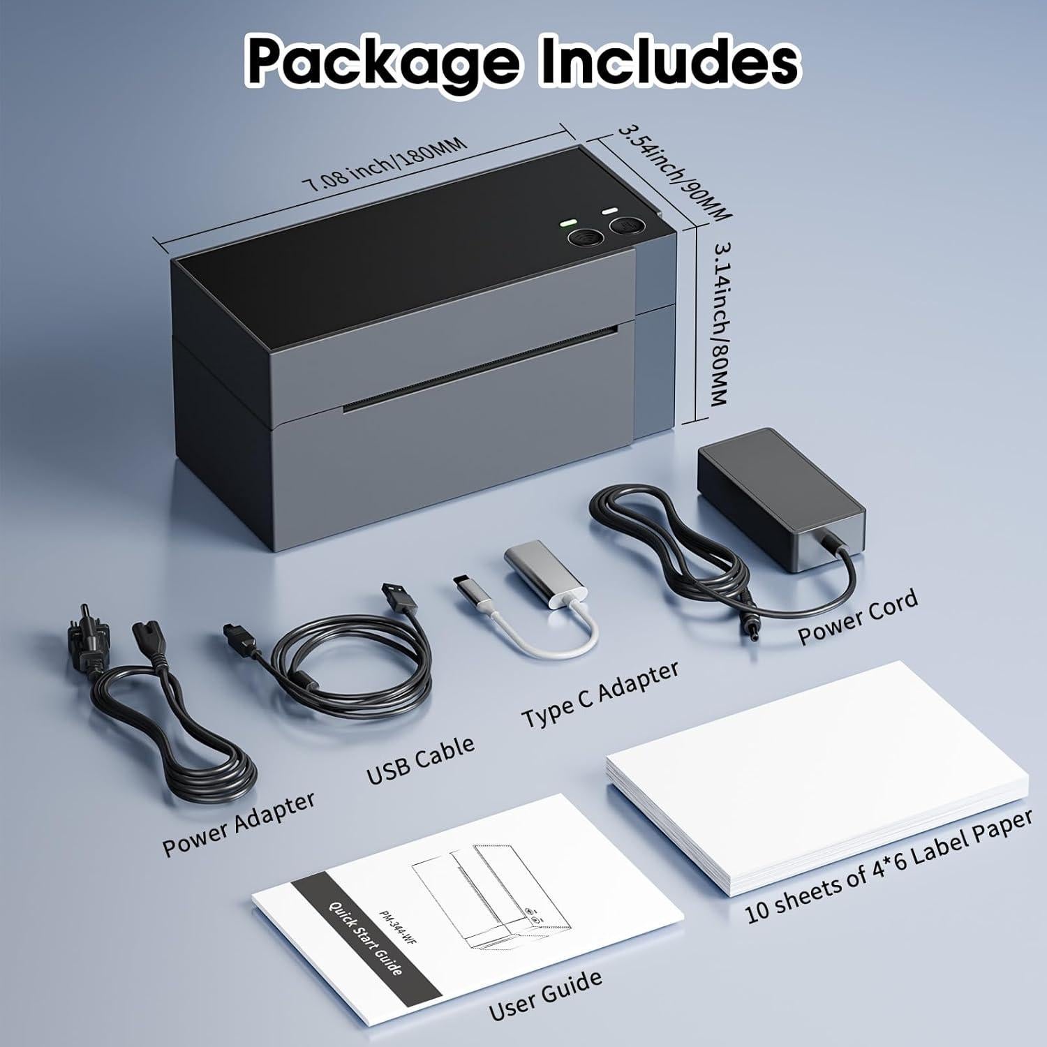 Impresora de Etiquetas Térmicas WiFi Phomemo 344WF 300DPI