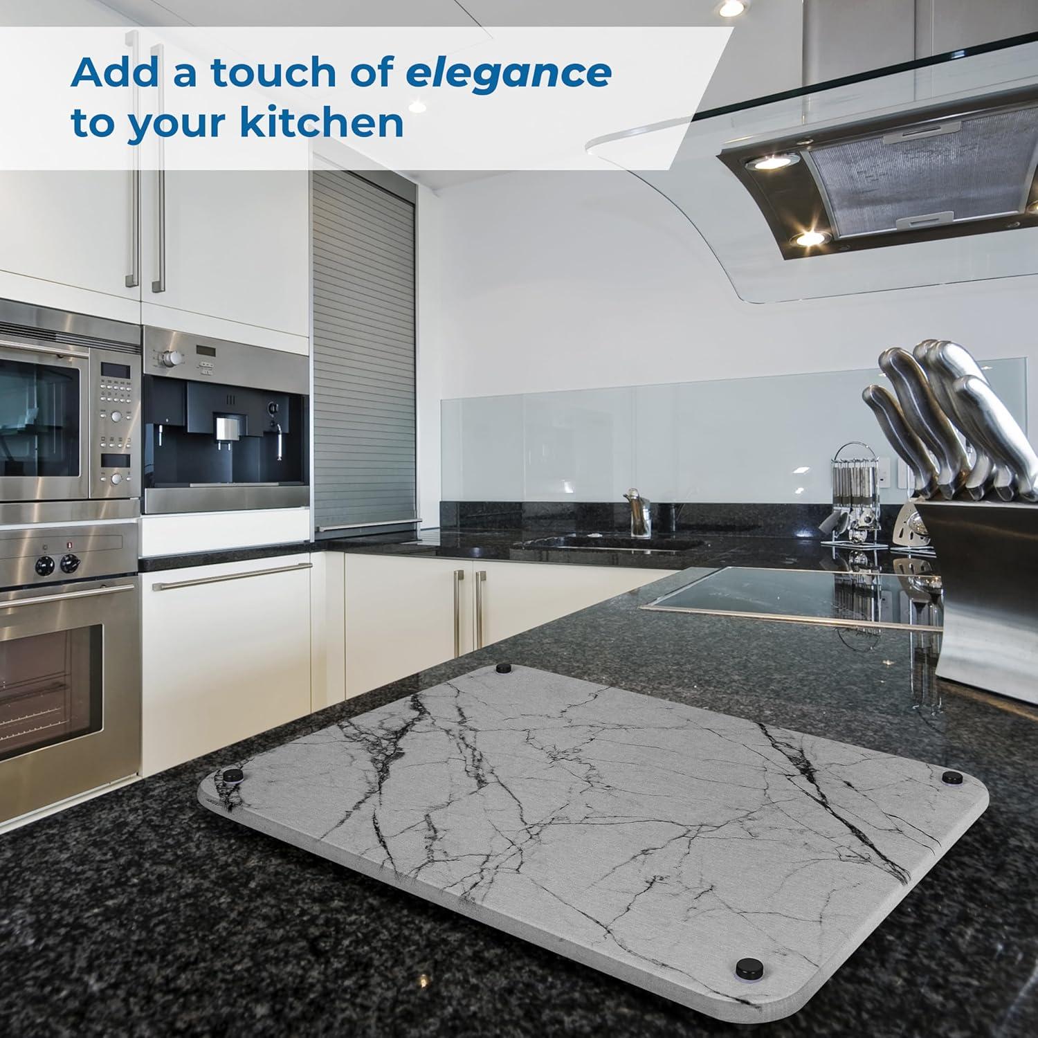 Alfombrilla de Secado de Piedra Diatomea Spaceneat 40x30cm Mármol Gris