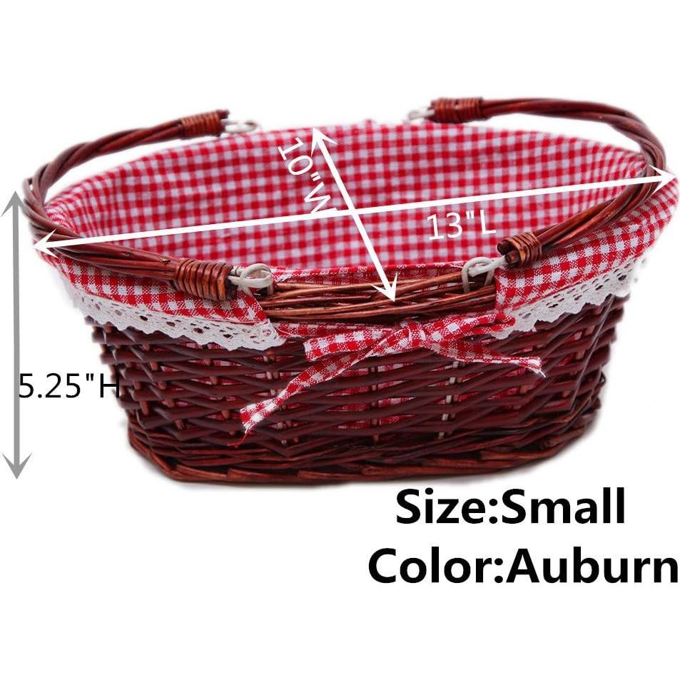 Cesta de Mimbre Ovalada Oypeip 33x25.4 cm Castaño