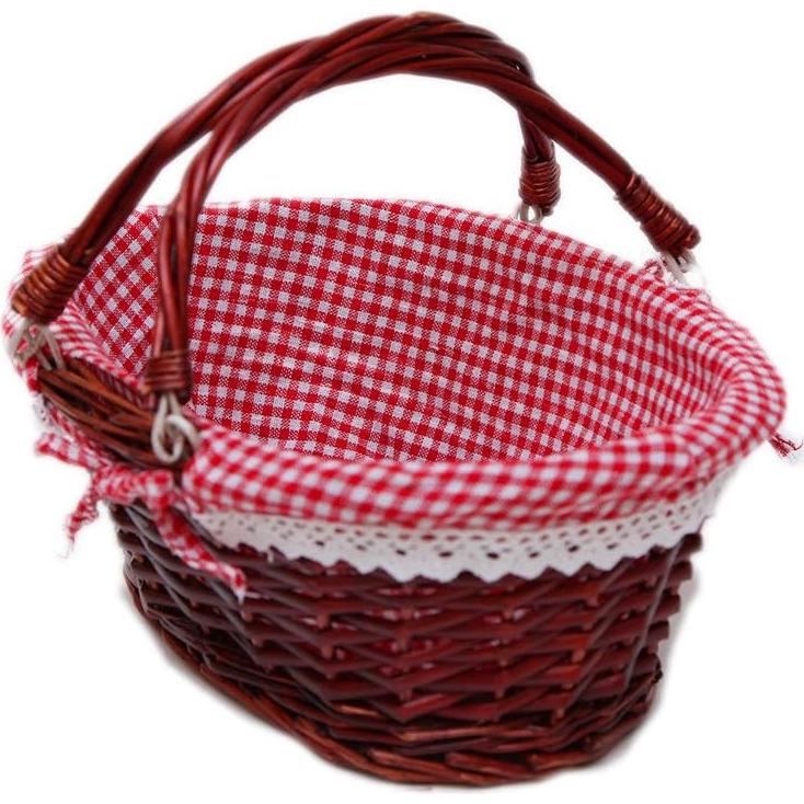 Cesta de Mimbre Ovalada Oypeip 33x25.4 cm Castaño