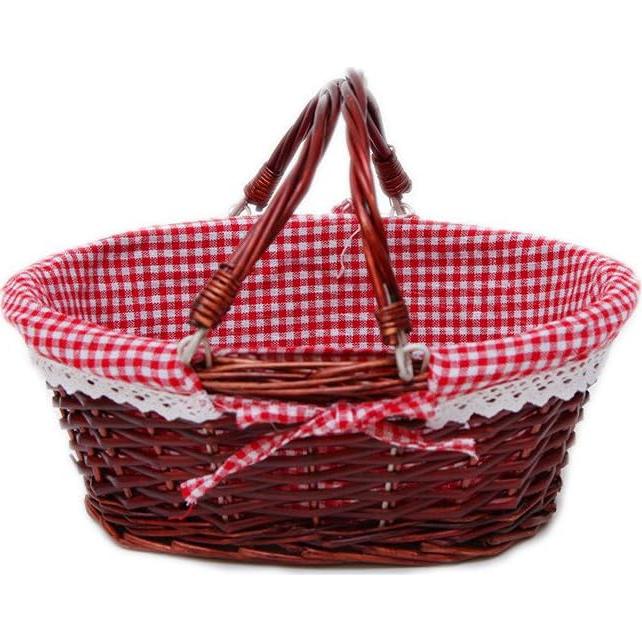 Cesta de Mimbre Ovalada Oypeip 33x25.4 cm Castaño