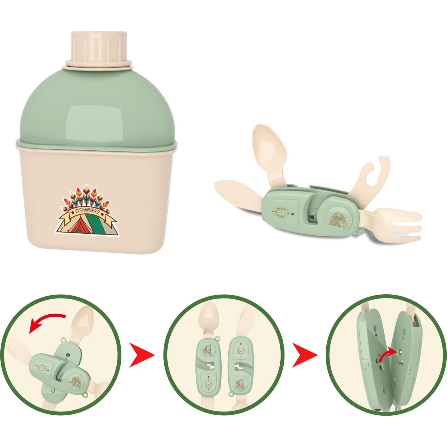 Juego de Camping Contixo - Kit Infantil con Mesa y Linterna