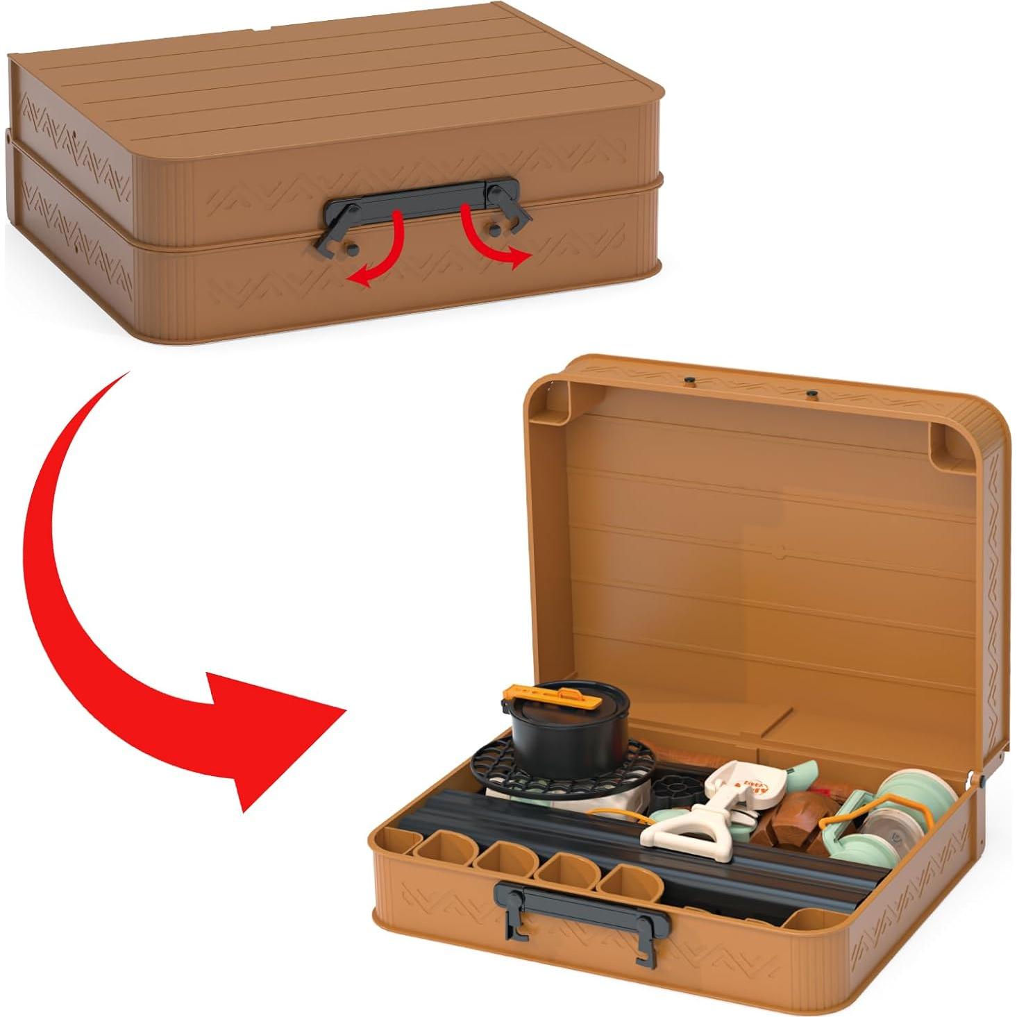 Juego de Camping Contixo - Kit Infantil con Mesa y Linterna