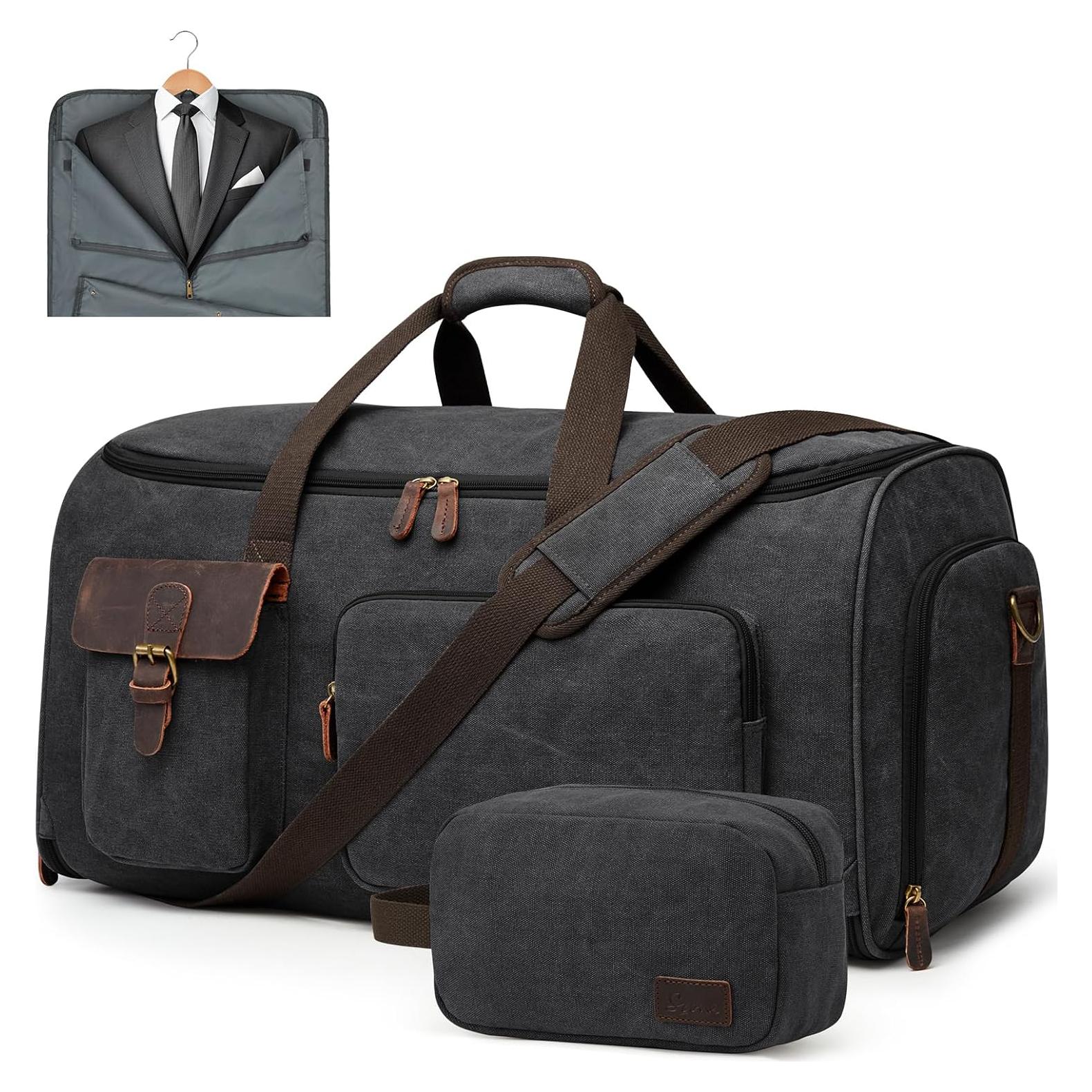 Bolsa de Ropa de Viaje S-ZONE 60L Duffle Colgante Negra