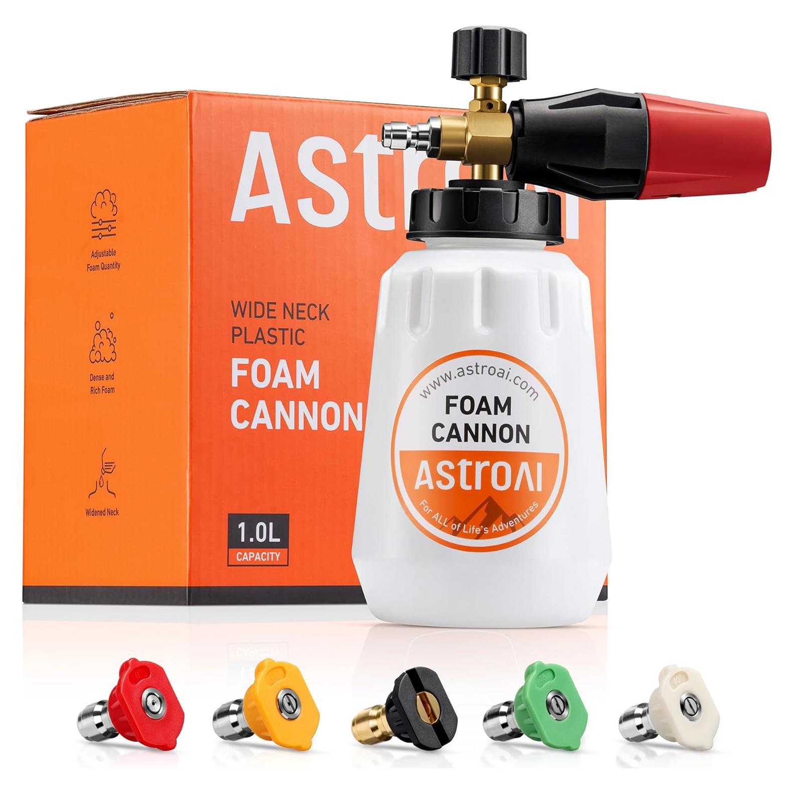 Cañón de Espuma AstroAI 1L con 5 Boquillas Ajustables