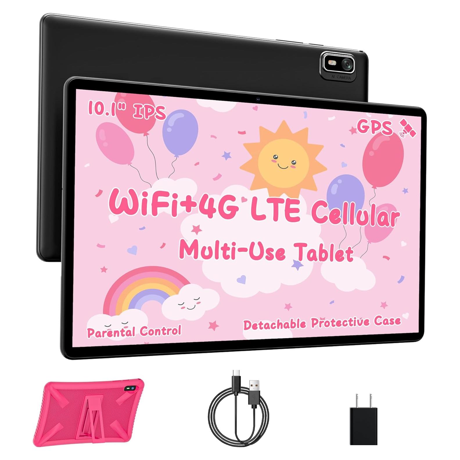 Tableta HAOVM G12 Rosa 10" 4G Android 14 3GB 32GB