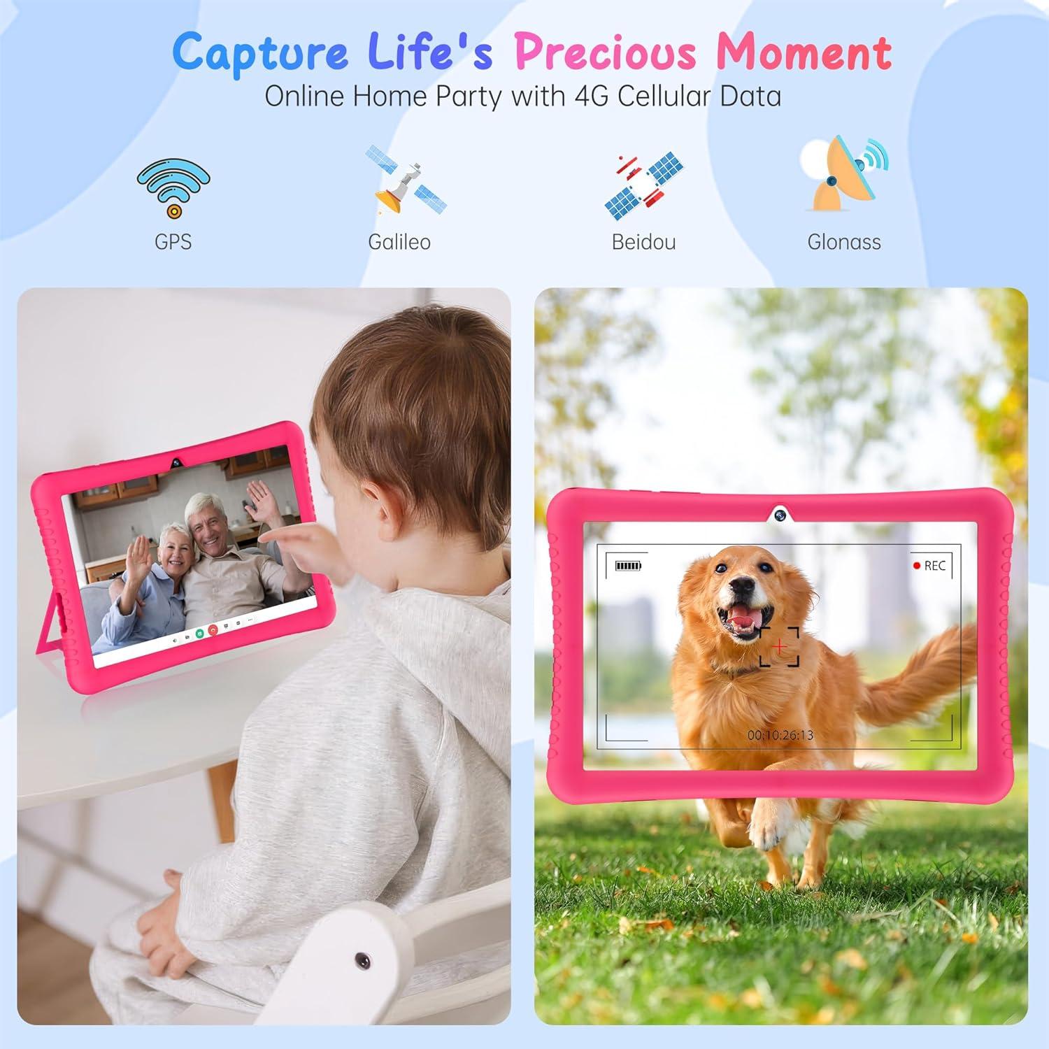 Tableta HAOVM G12 Rosa 10" 4G Android 14 3GB 32GB