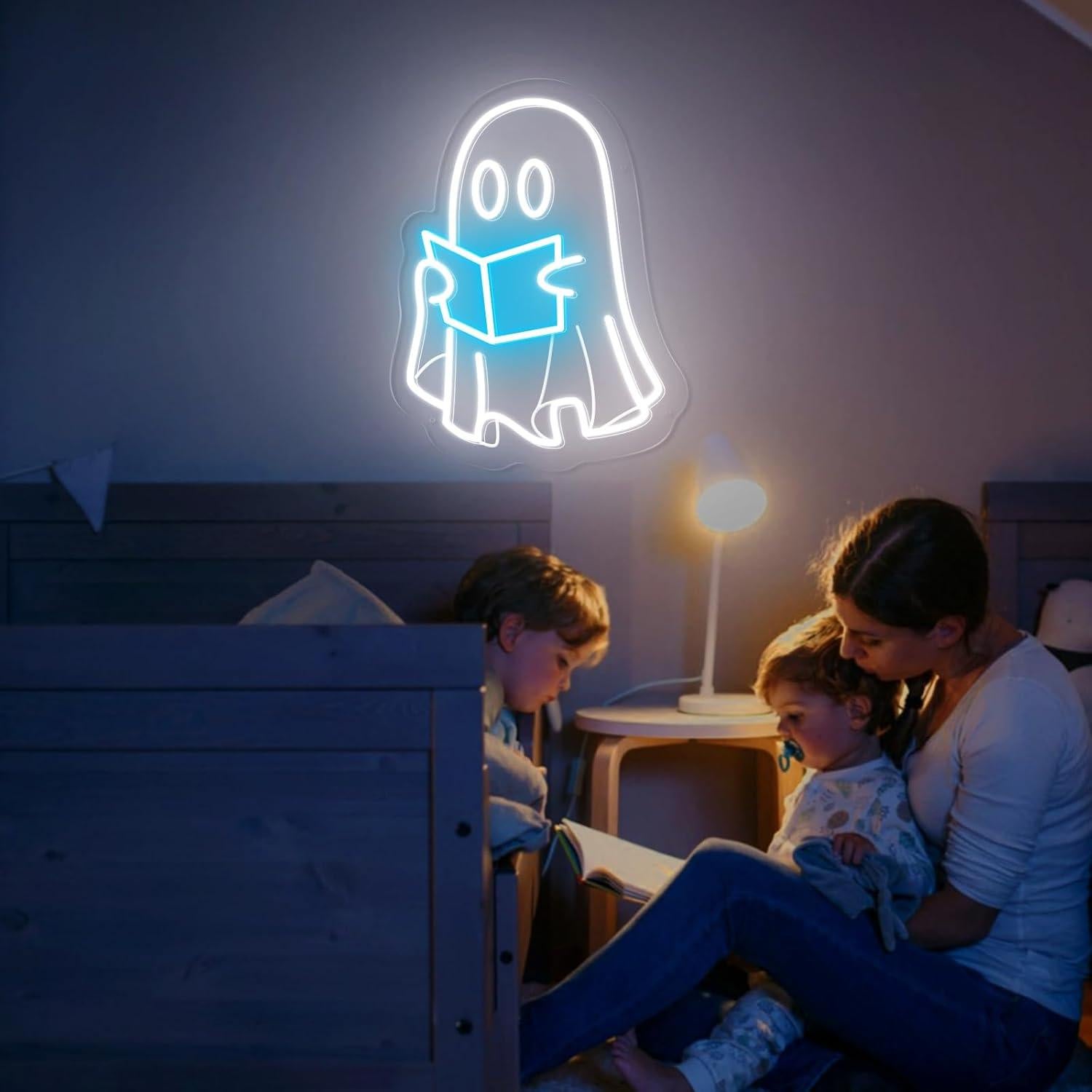 Luz de neón libro de lectura fantasma MinIeoh 25.4x22.9cm